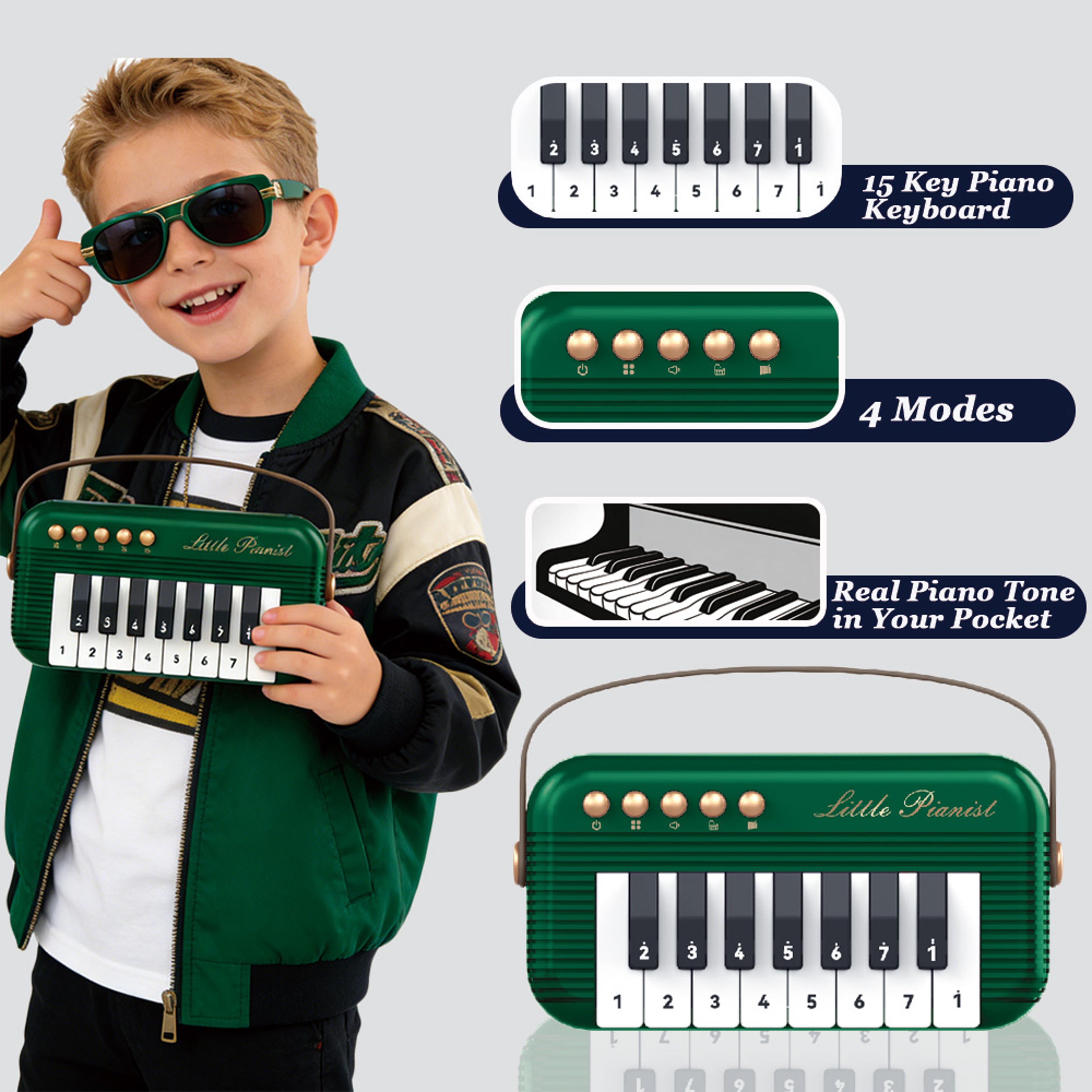 Mini Piano Keyboard for Kids Portable Pocket Piano Electronic Musical Toy for Beginner Learning – view 4