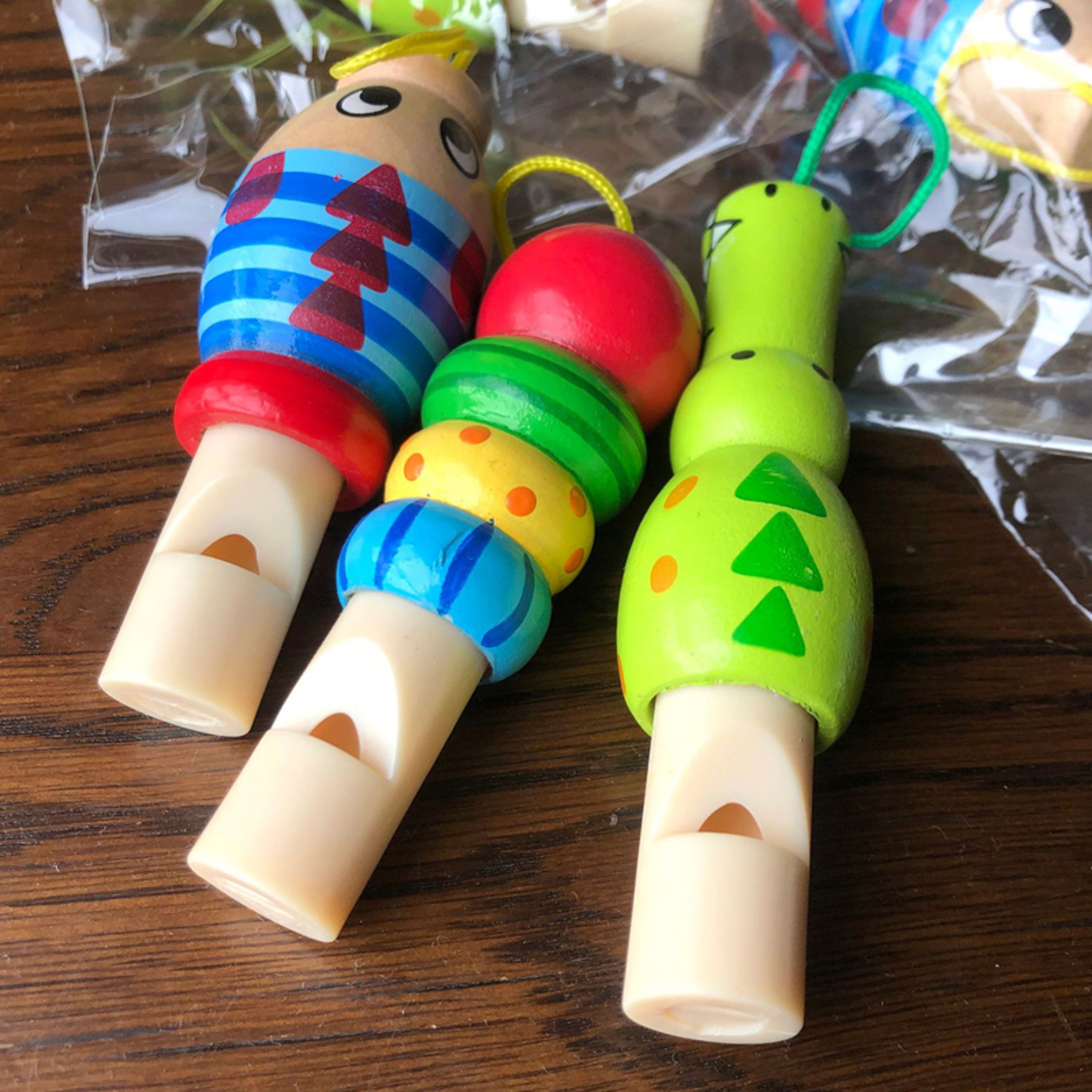 6PCS Animal Wooden Whistle Toy Set for Kids Educational Musical Party Favors – view 3