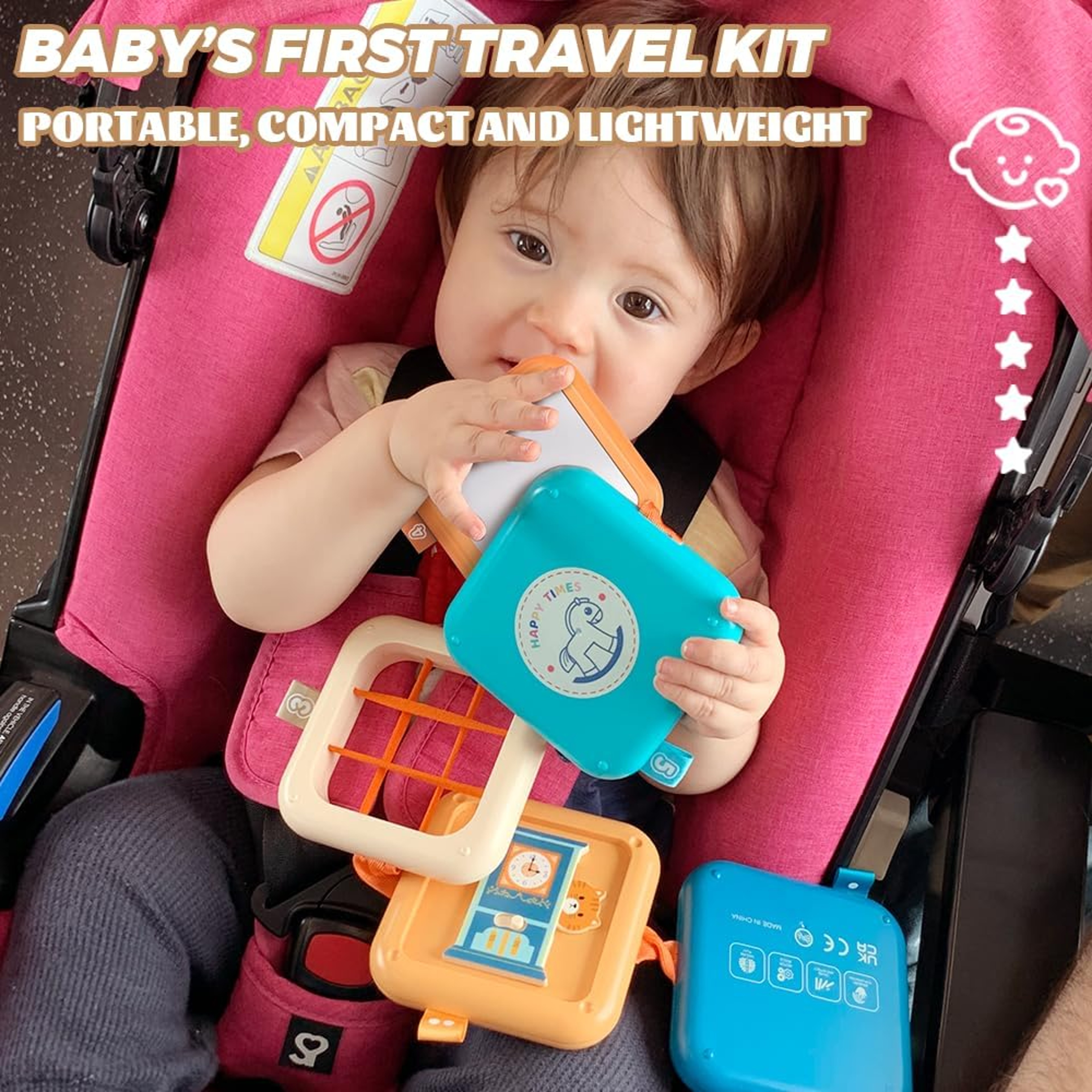 Montessori Busy Board Activity Cube for Toddlers Sensory Toy for Fine Motor Learning & Travel – view 2