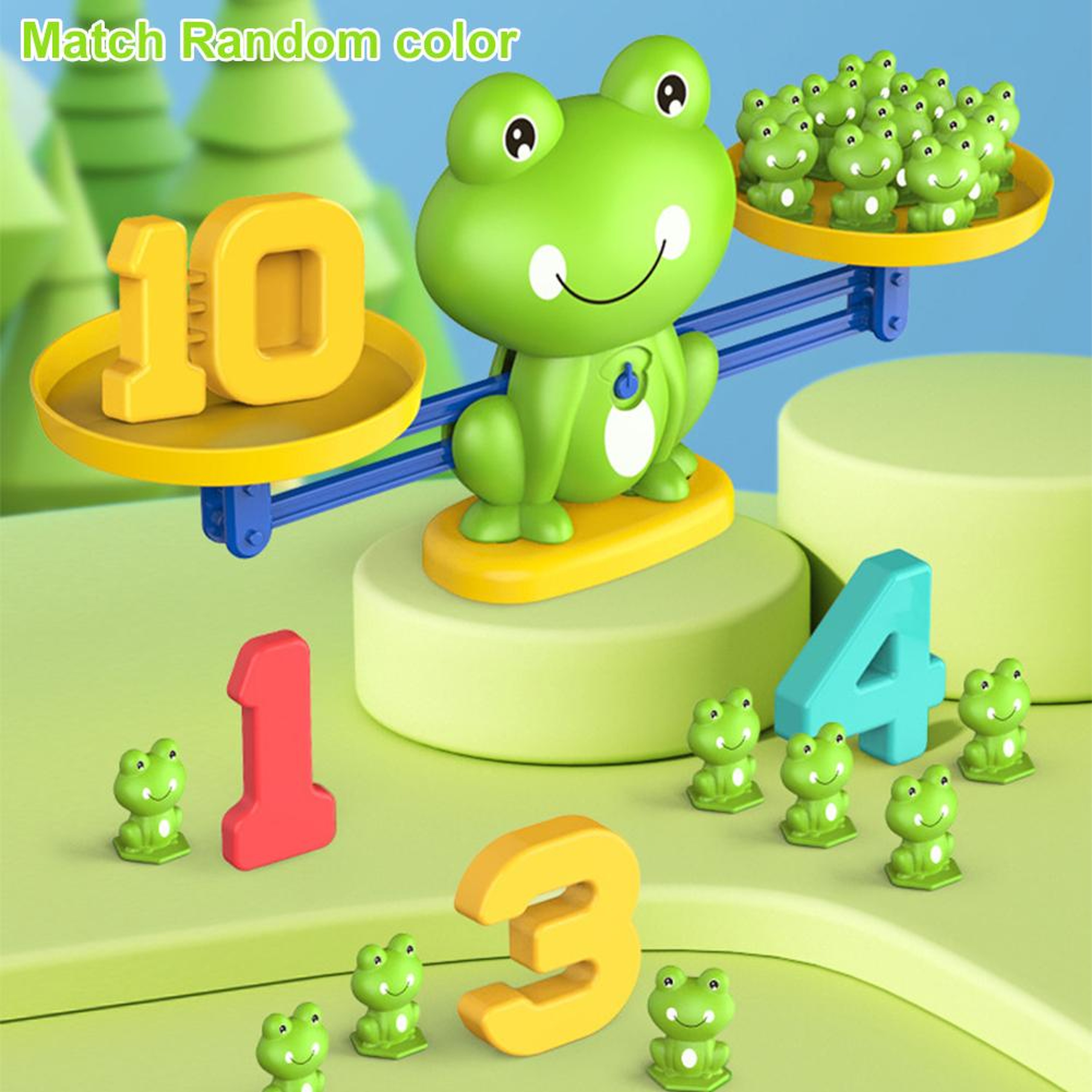 Frog Montessori Math Toy Balance Counting Game for Preschool STEM Learning – view 3