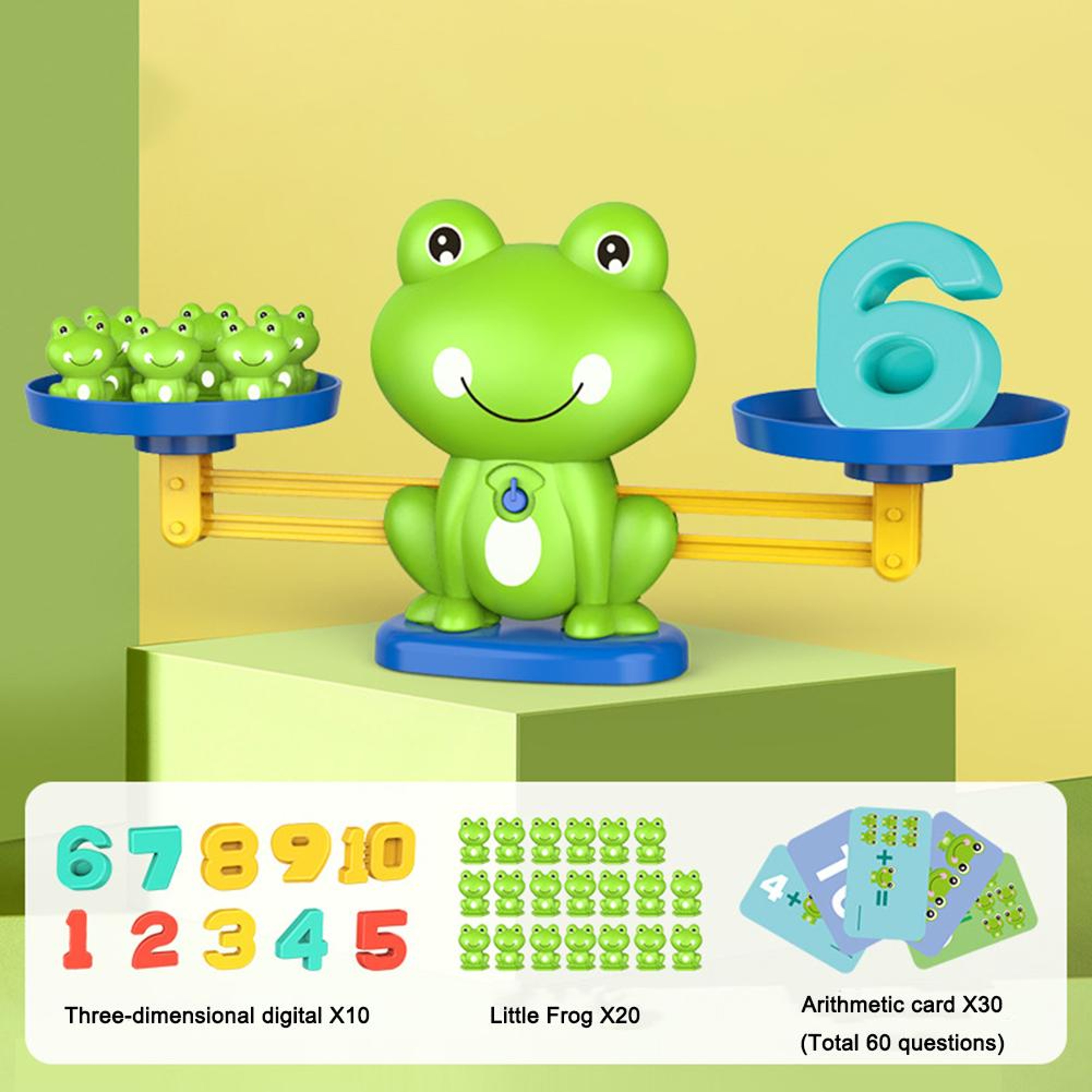 Frog Montessori Math Toy Balance Counting Game for Preschool STEM Learning – view 4