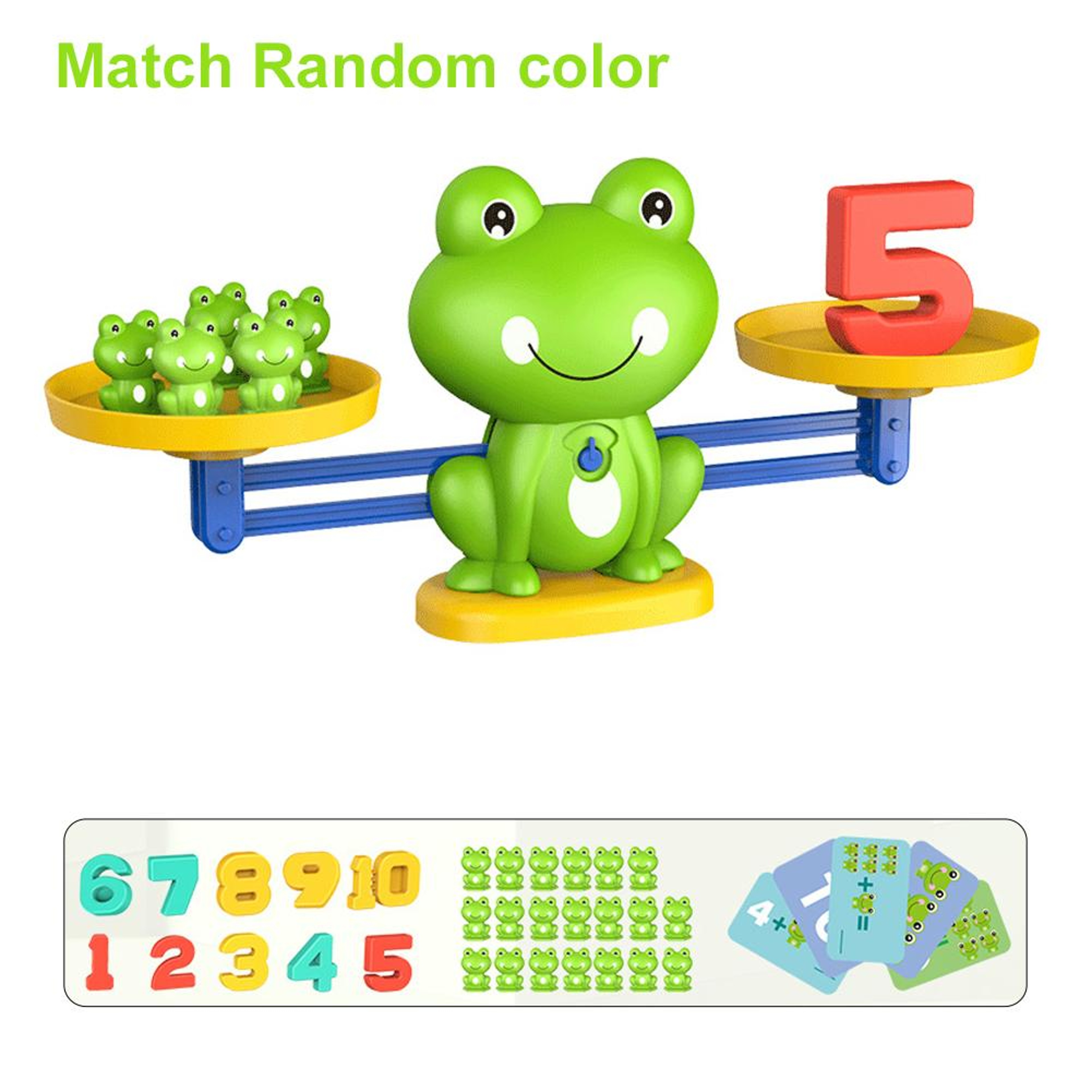 Frog Montessori Math Toy Balance Counting Game for Preschool STEM Learning – view 7