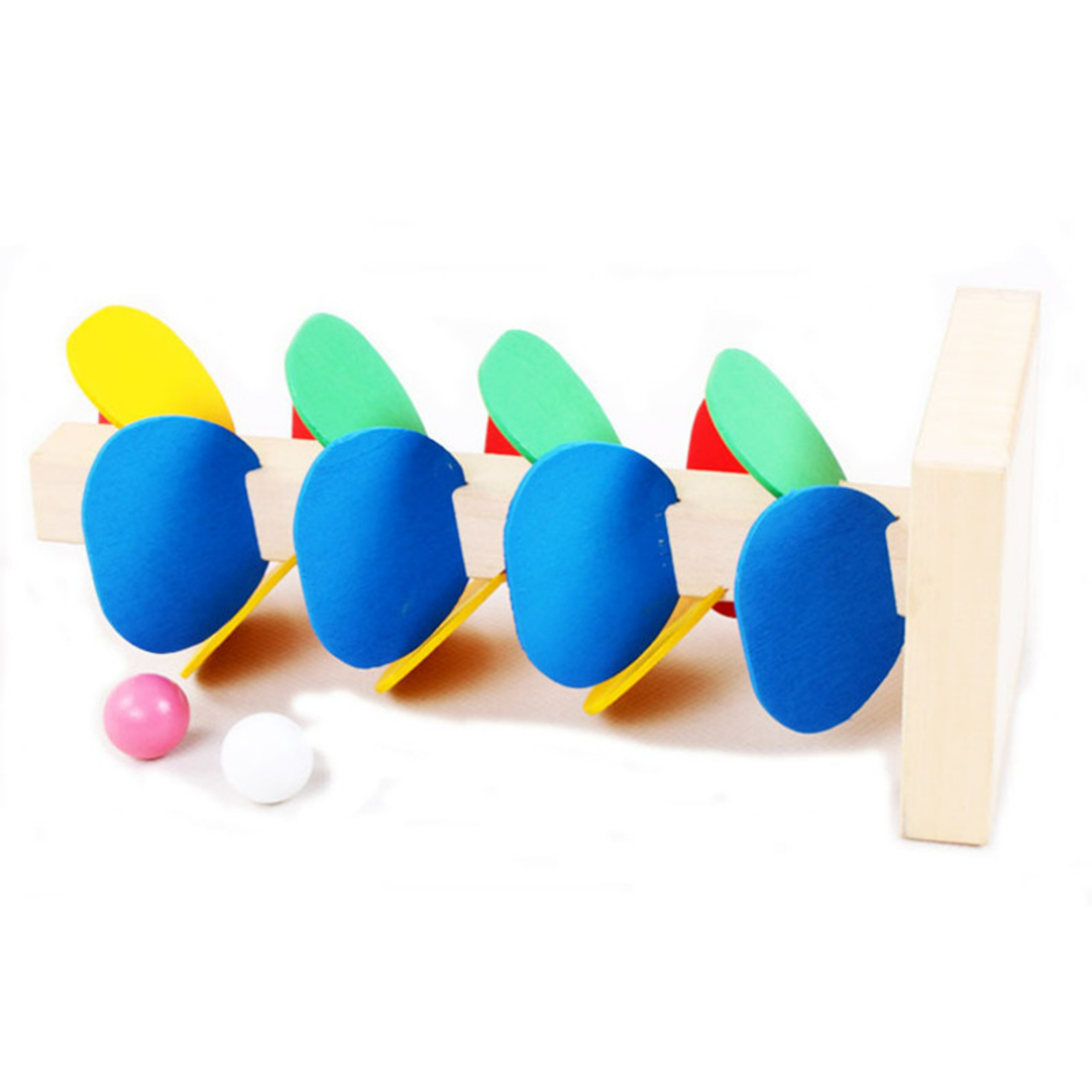 Montessori Wooden Ball Drop Tree Tower Building Blocks For Toddlers Early Learning Toy 3