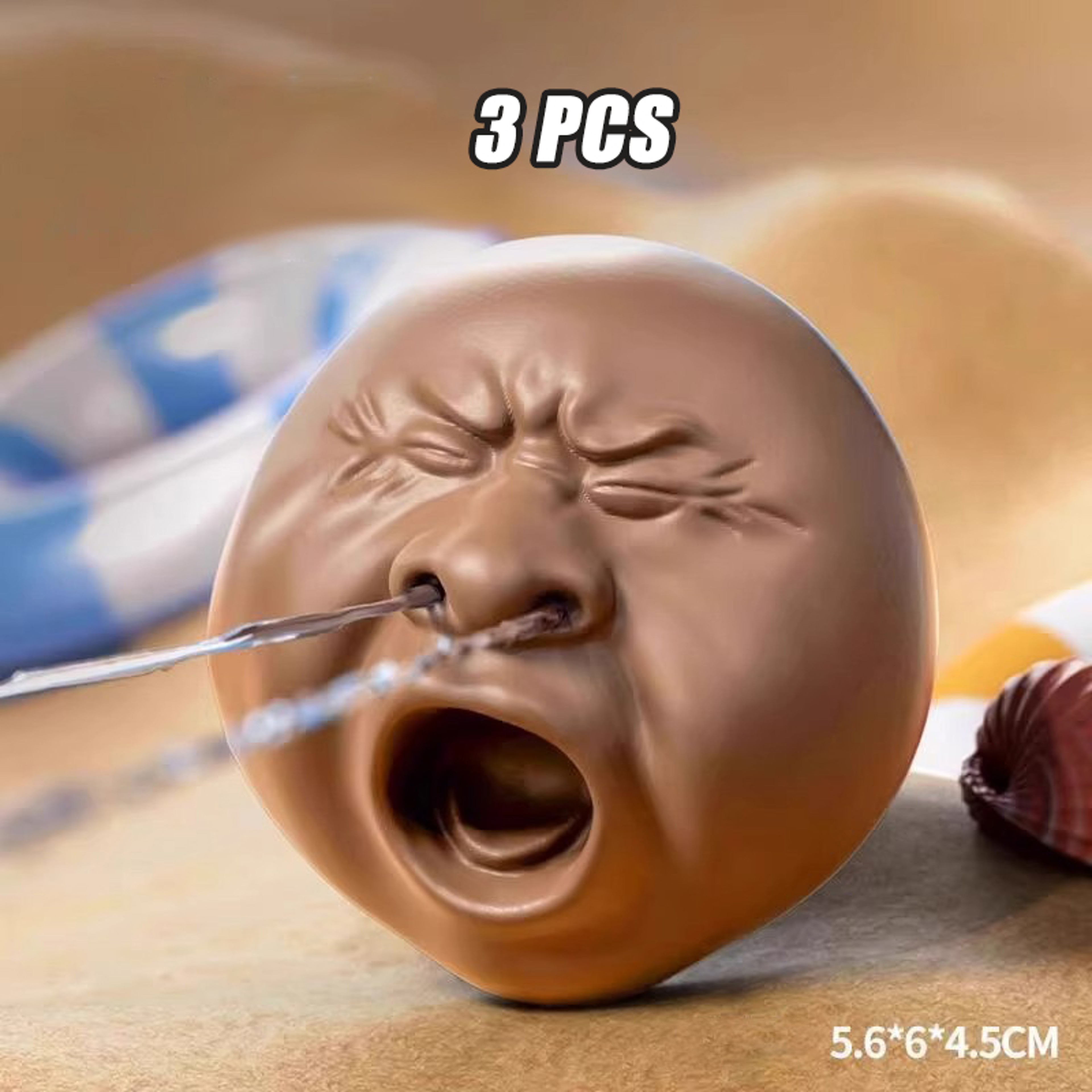 Funny Yawning Face Prank Water Spray Toy 3-Pack Stress Relief Squeeze Water Shooter for Kids & Adults – view 6
