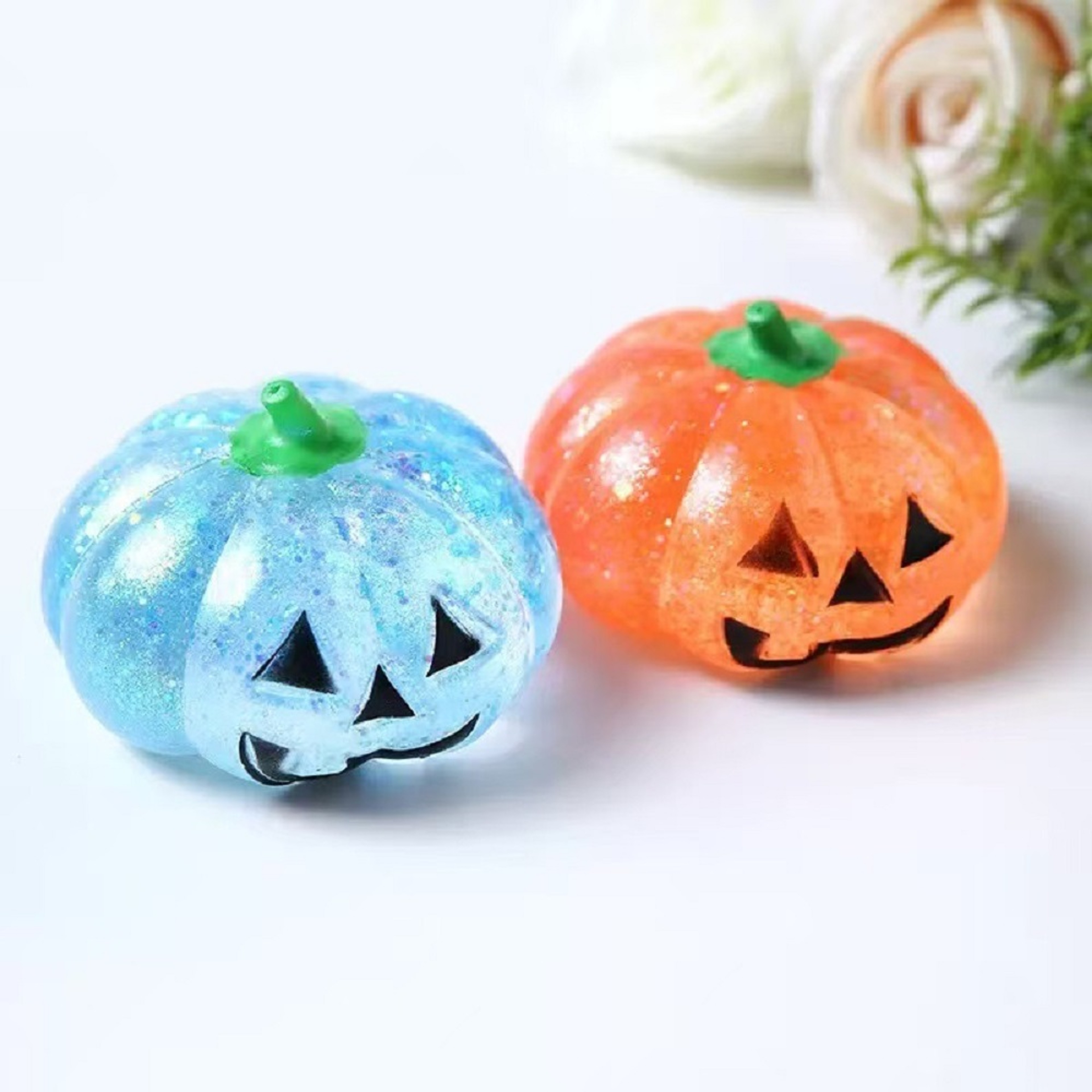 Halloween Pumpkin Stress Ball Soft Squishy Fidget Toy for Anxiety Relief & Party Favors – view 6