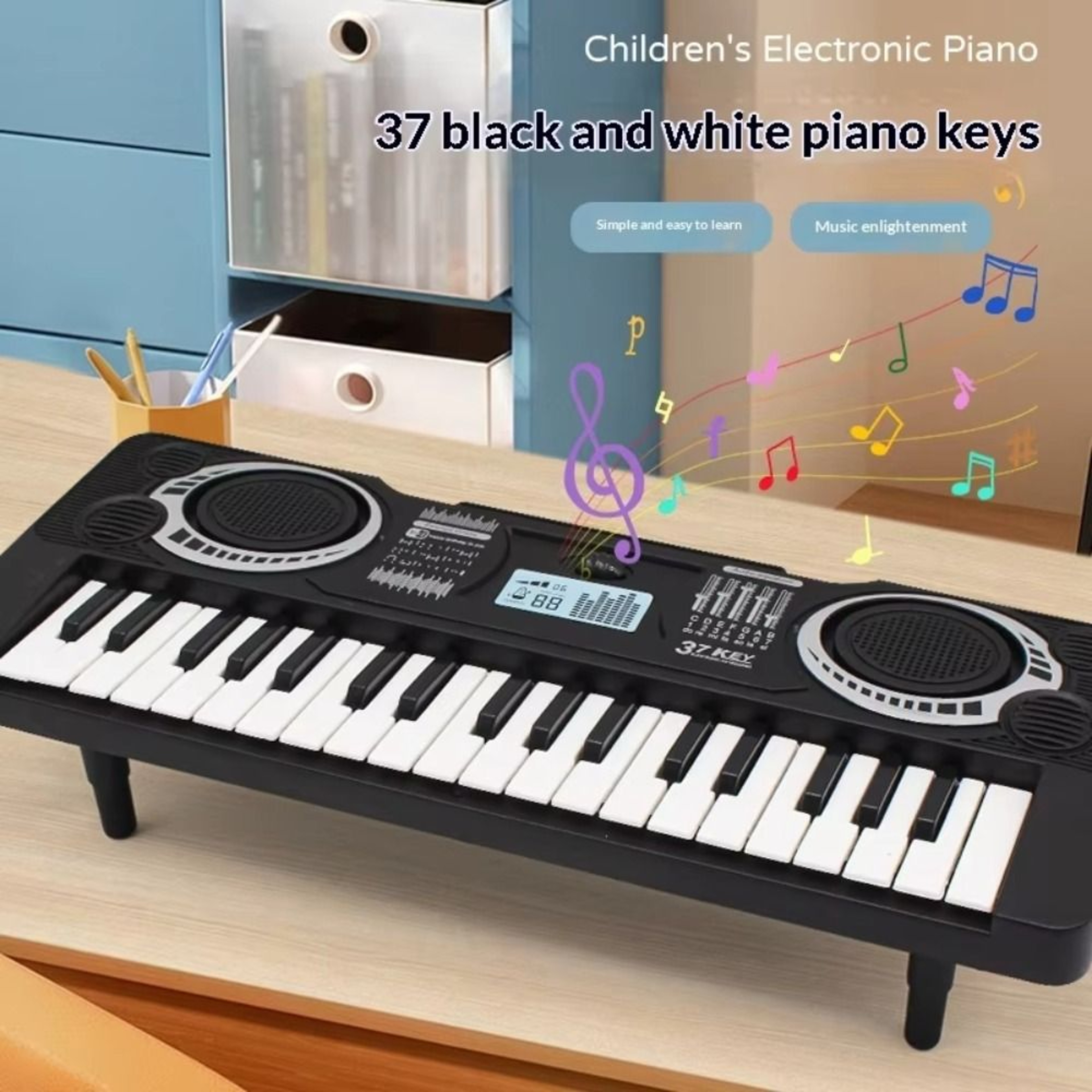 37-Key Kids Piano Keyboard Electronic Musical Learning Toy for Toddlers & Young Children – view 1