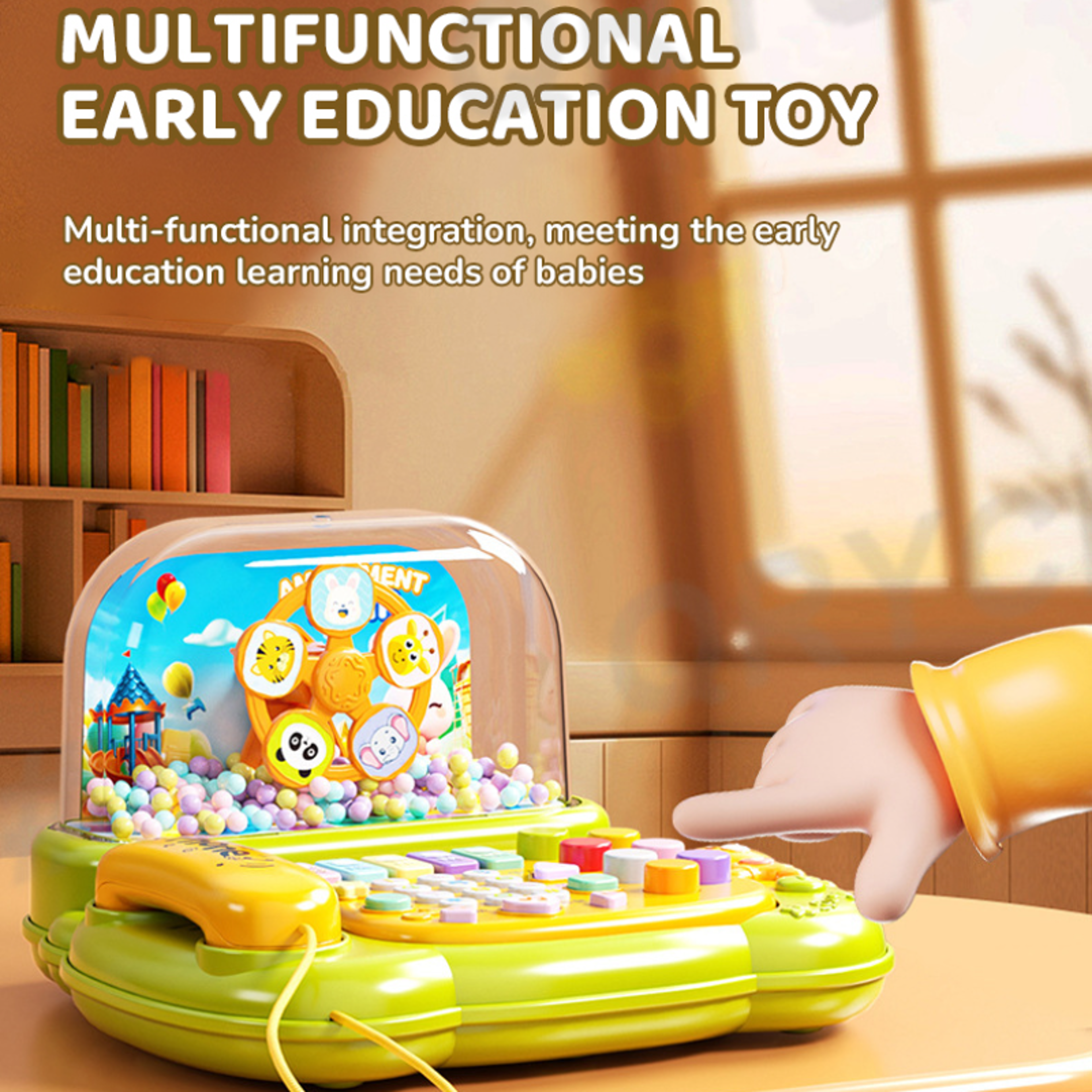 Musical Baby Phone Toy with Piano Keys & Lights Interactive Educational Toy for Toddlers – view 2