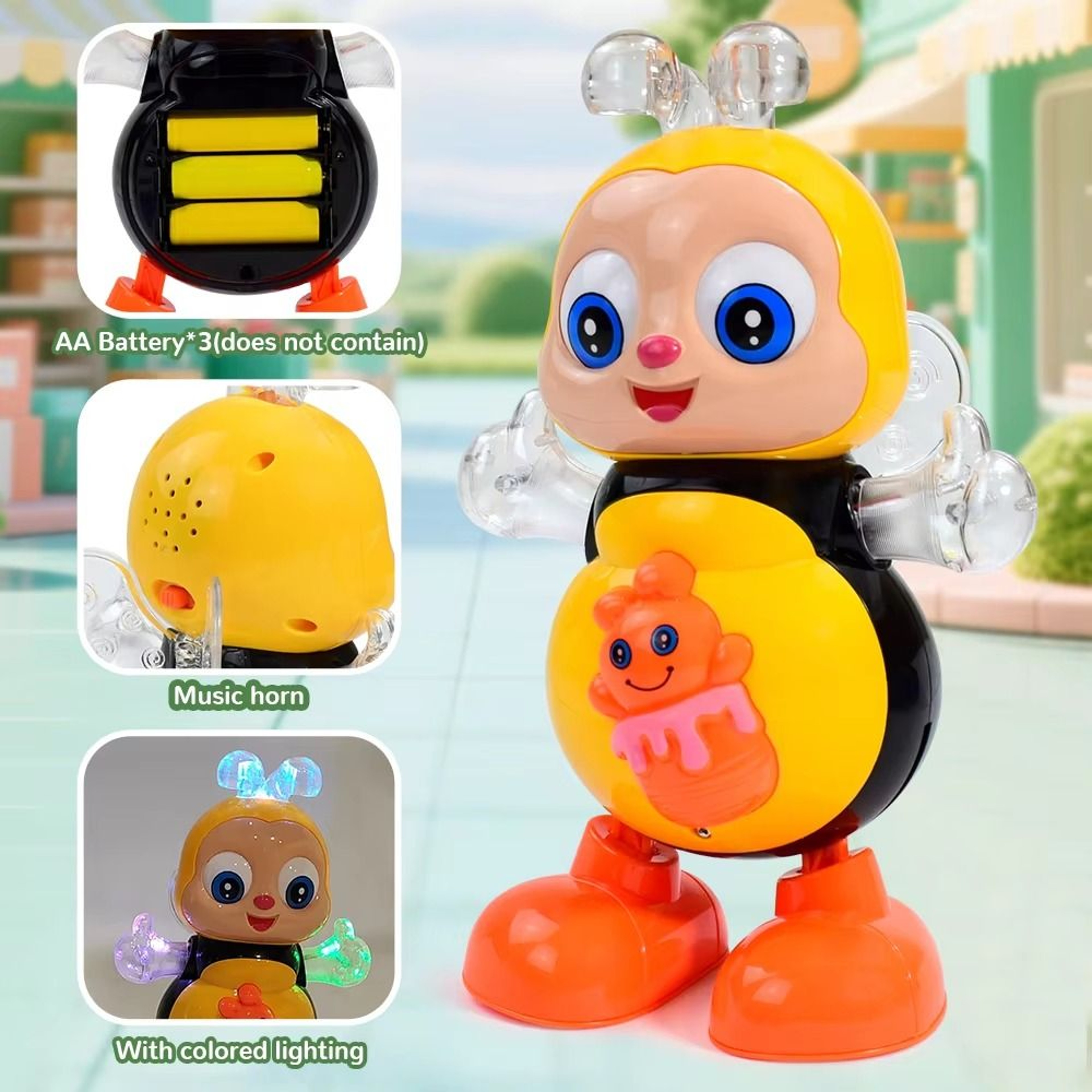 Interactive Dancing Bee Toy with Music, Lights & Motion for Toddlers and Kids – view 3