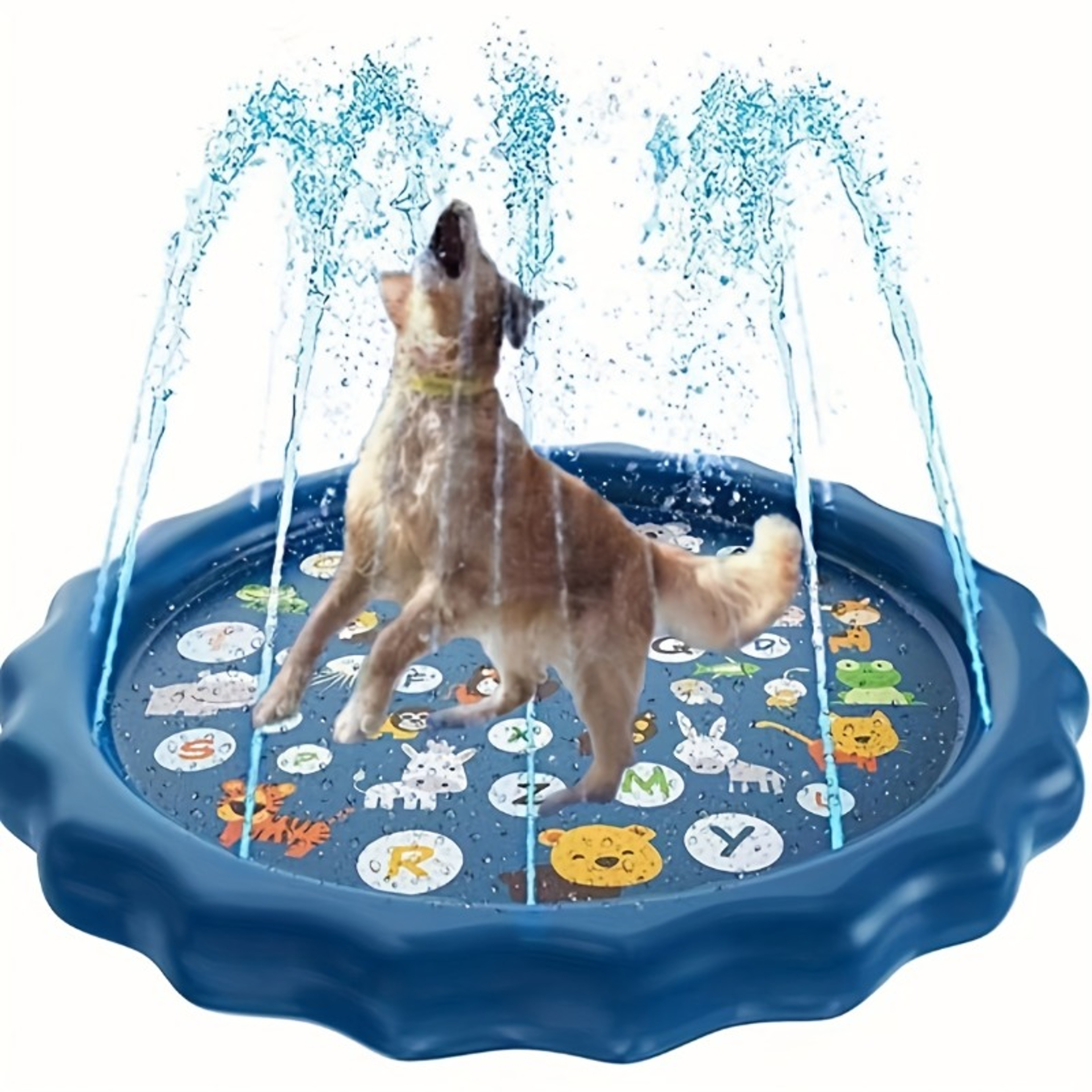Heavy Duty Outdoor Pet Bathing Basin with Spray Function Non Slip Dog Water Play Mat for Summer Fun & Easy Cleaning – view 8
