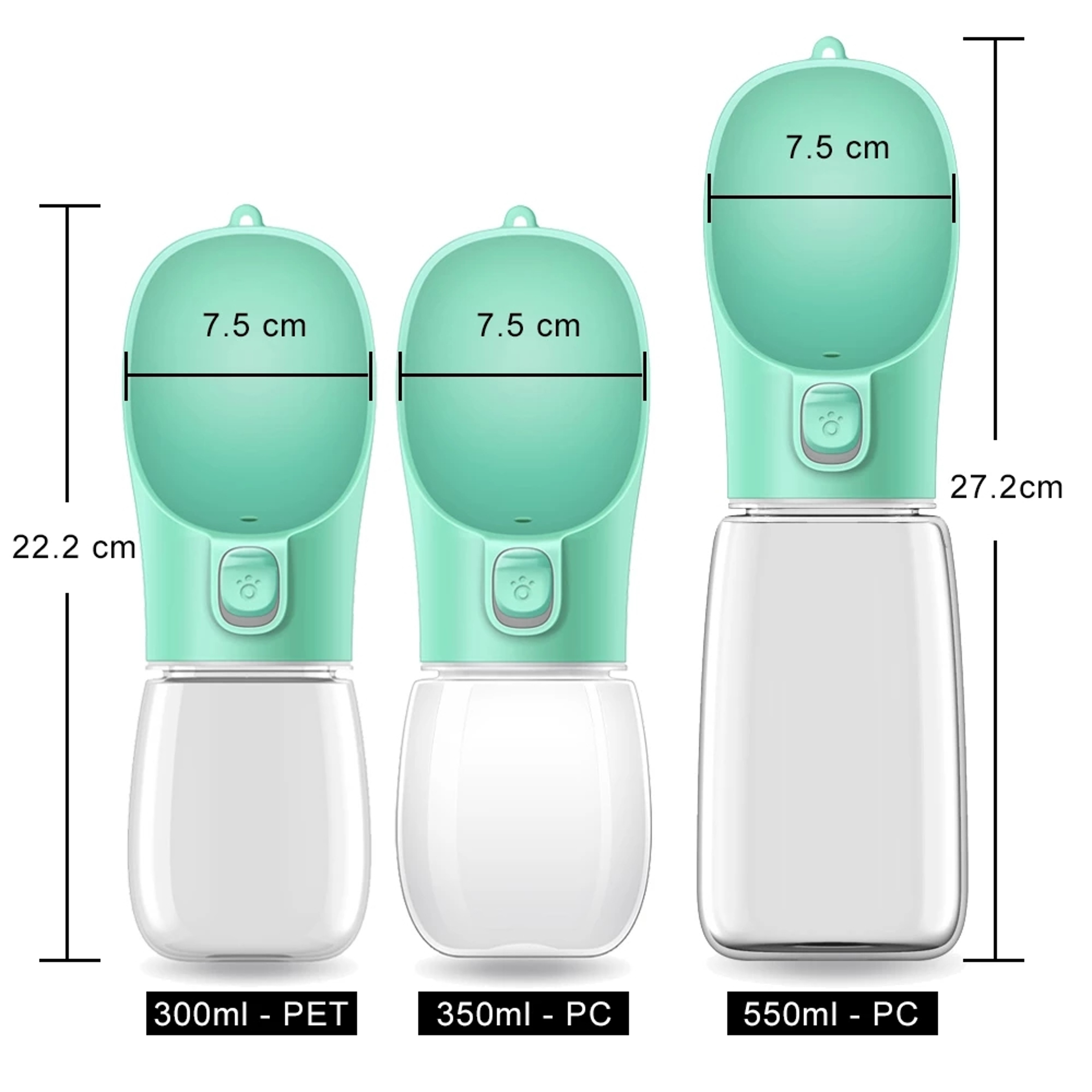 The Ultimate Portable Pet Water Bottle, Leak-Proof Design for Dogs & Cats on The Go, from Chihuahuas to French Bulldogs – view 3