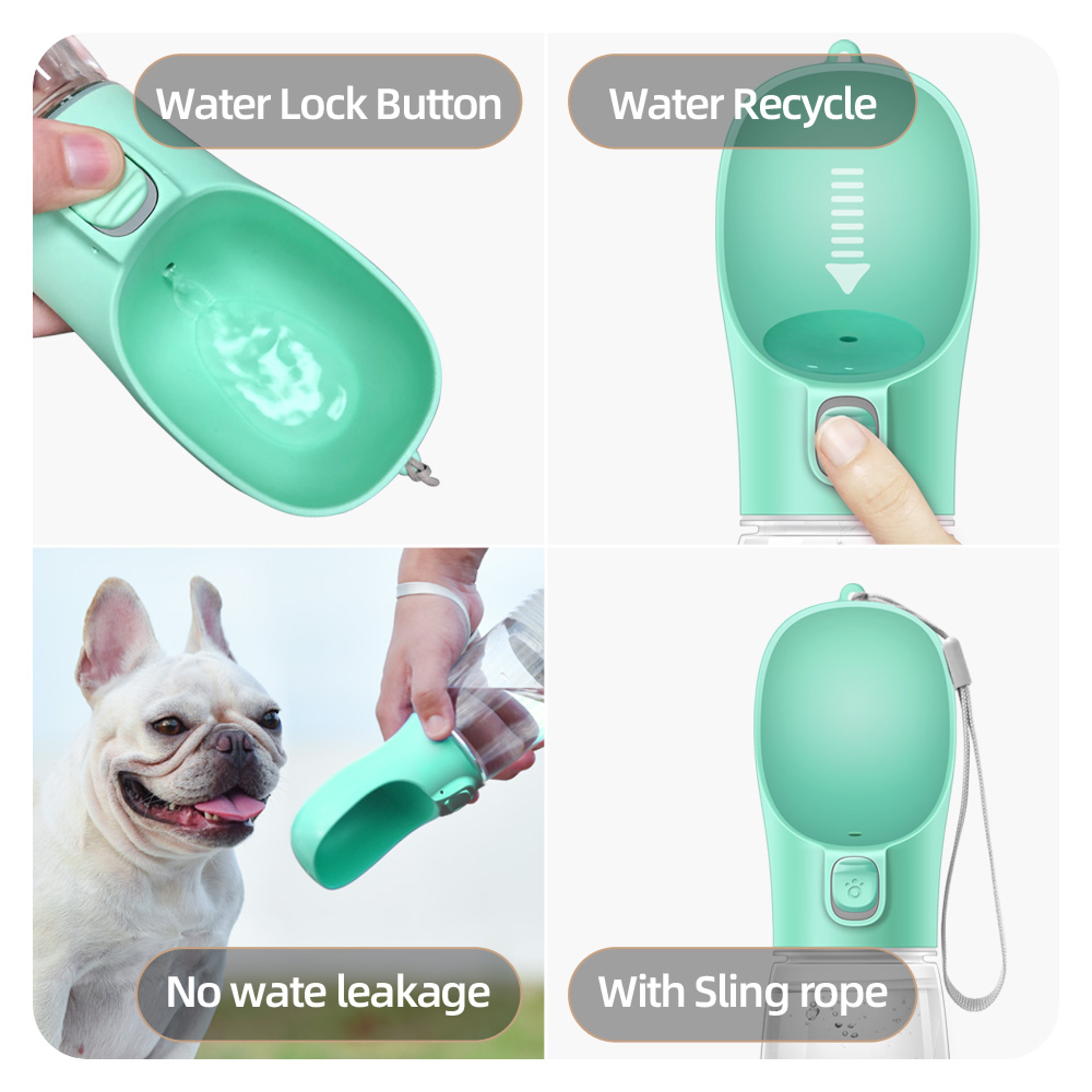 The Ultimate Portable Pet Water Bottle, Leak-Proof Design for Dogs & Cats on The Go, from Chihuahuas to French Bulldogs – view 5