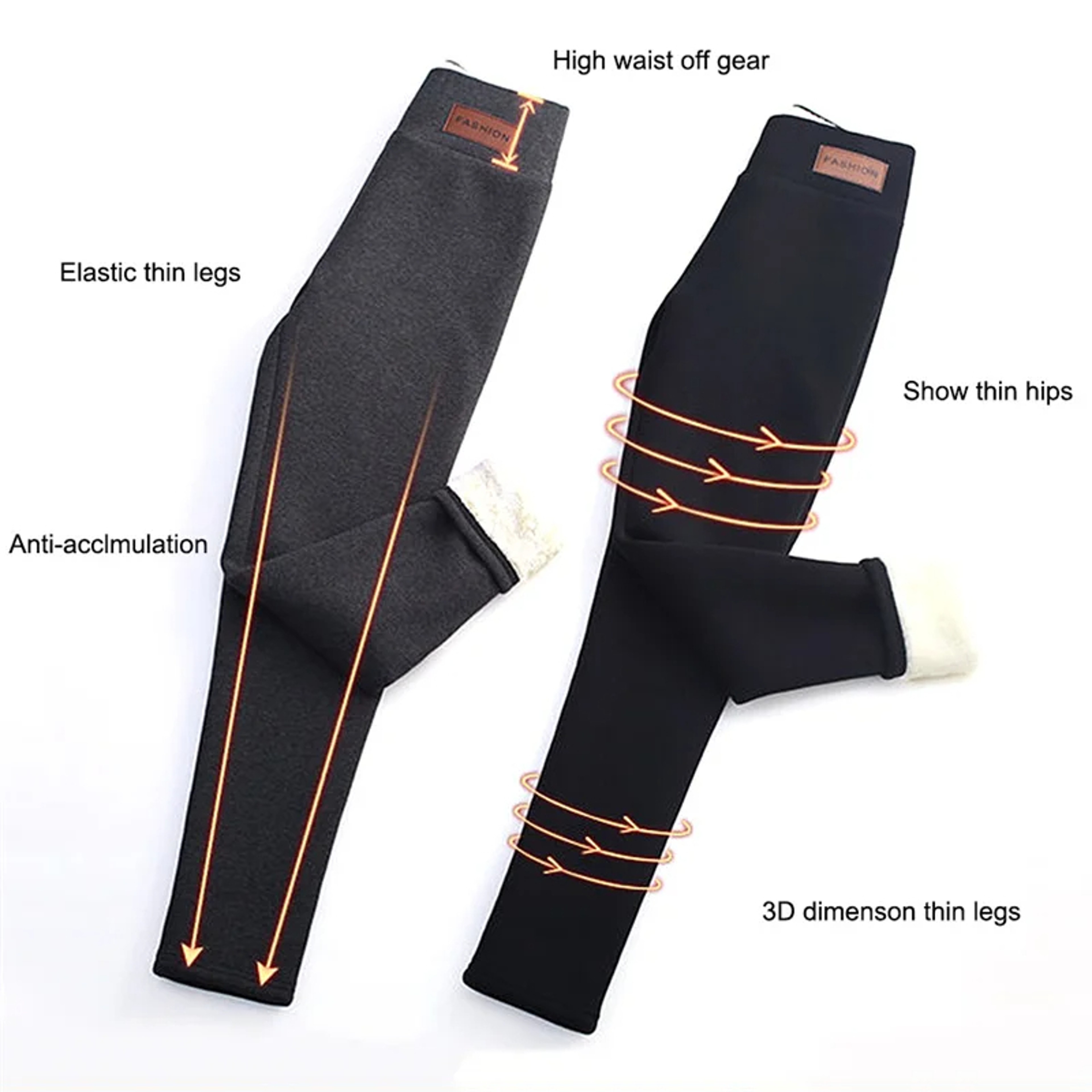 Warm Winter Leggings for Women, Thermal Casual Stretchy Leggings, Comfortable Lamb Fleece Soft Pants – view 6