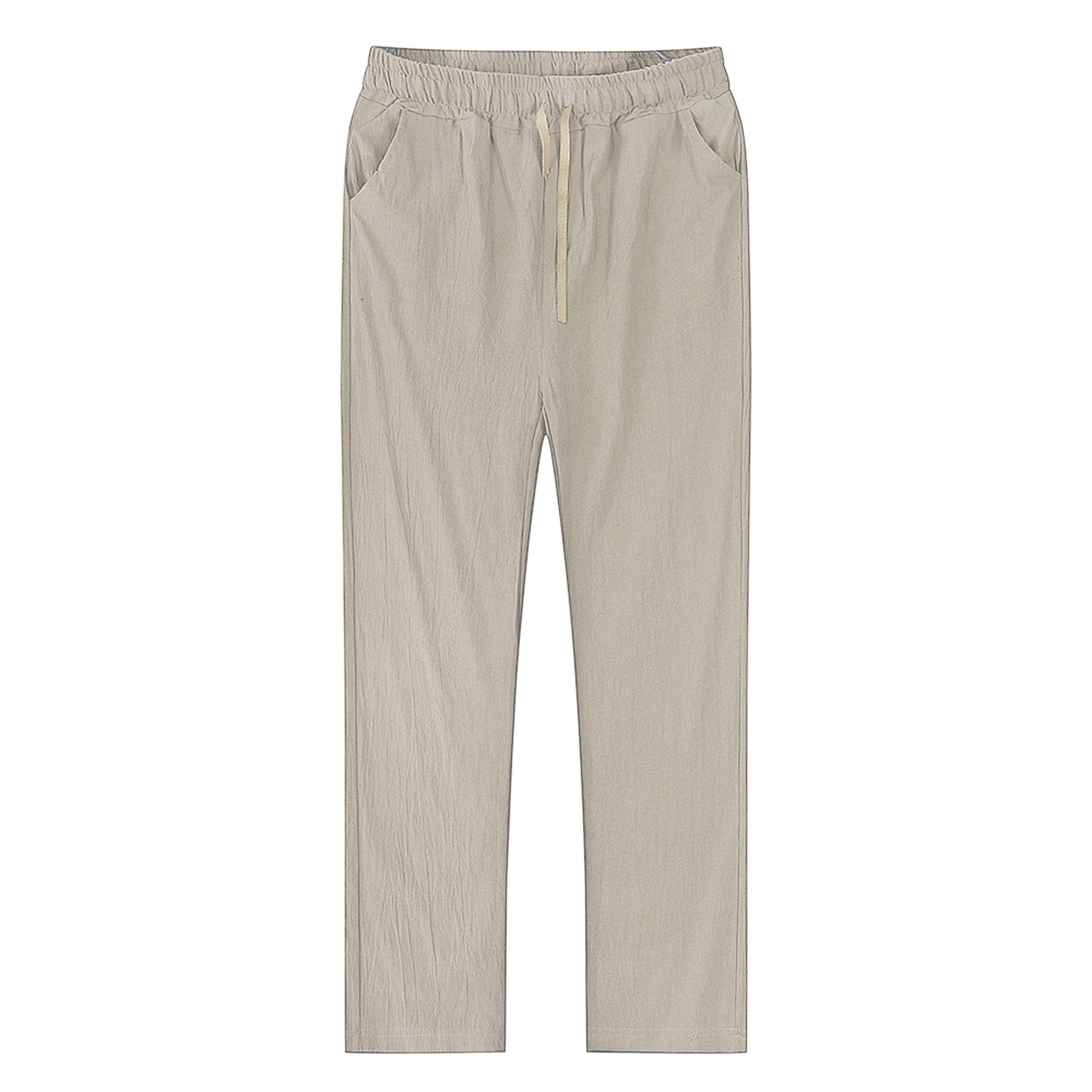 Mens Cotton Linen Pants For Autumn New Breathable Solid Color Linen Trousers For Fitness  Streetwea
