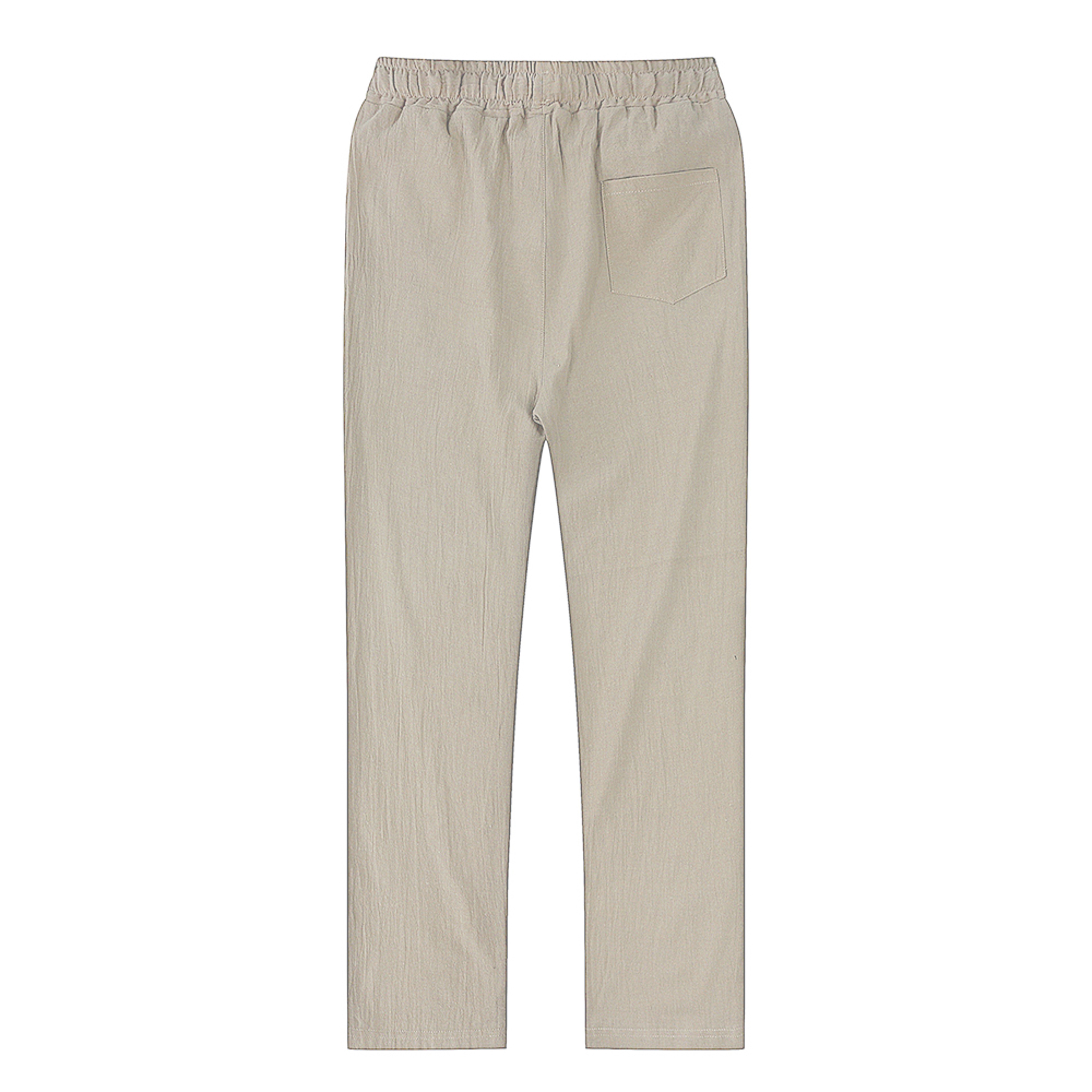 Mens Cotton Linen Pants For Autumn New Breathable Solid Color Linen Trousers For Fitness  Streetwea