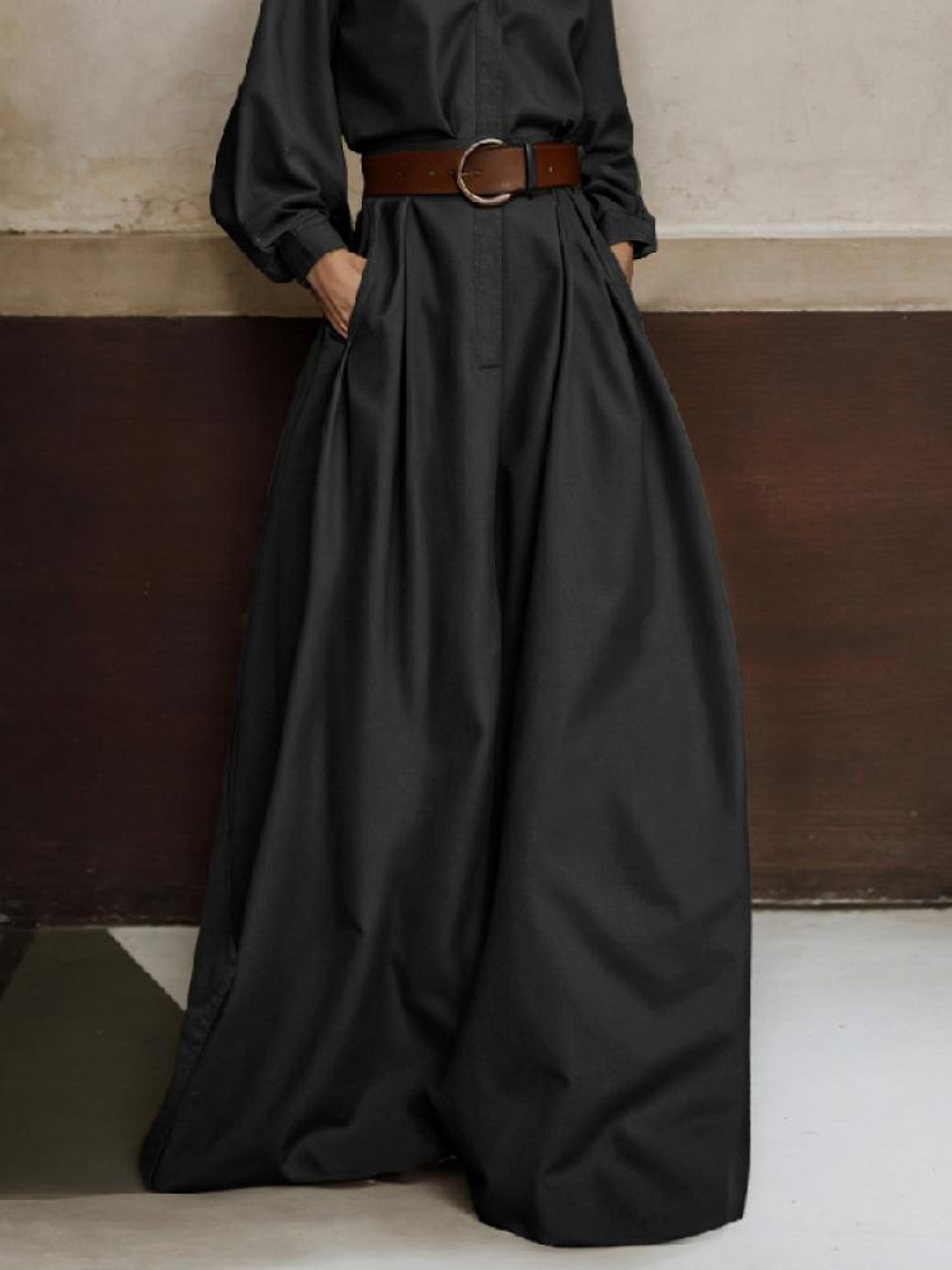 Onecozyday Stylish Solid Color Coverall for Urban Women, Stand Collar, High Waist, Loose Fit One-Piece Suit – view 4