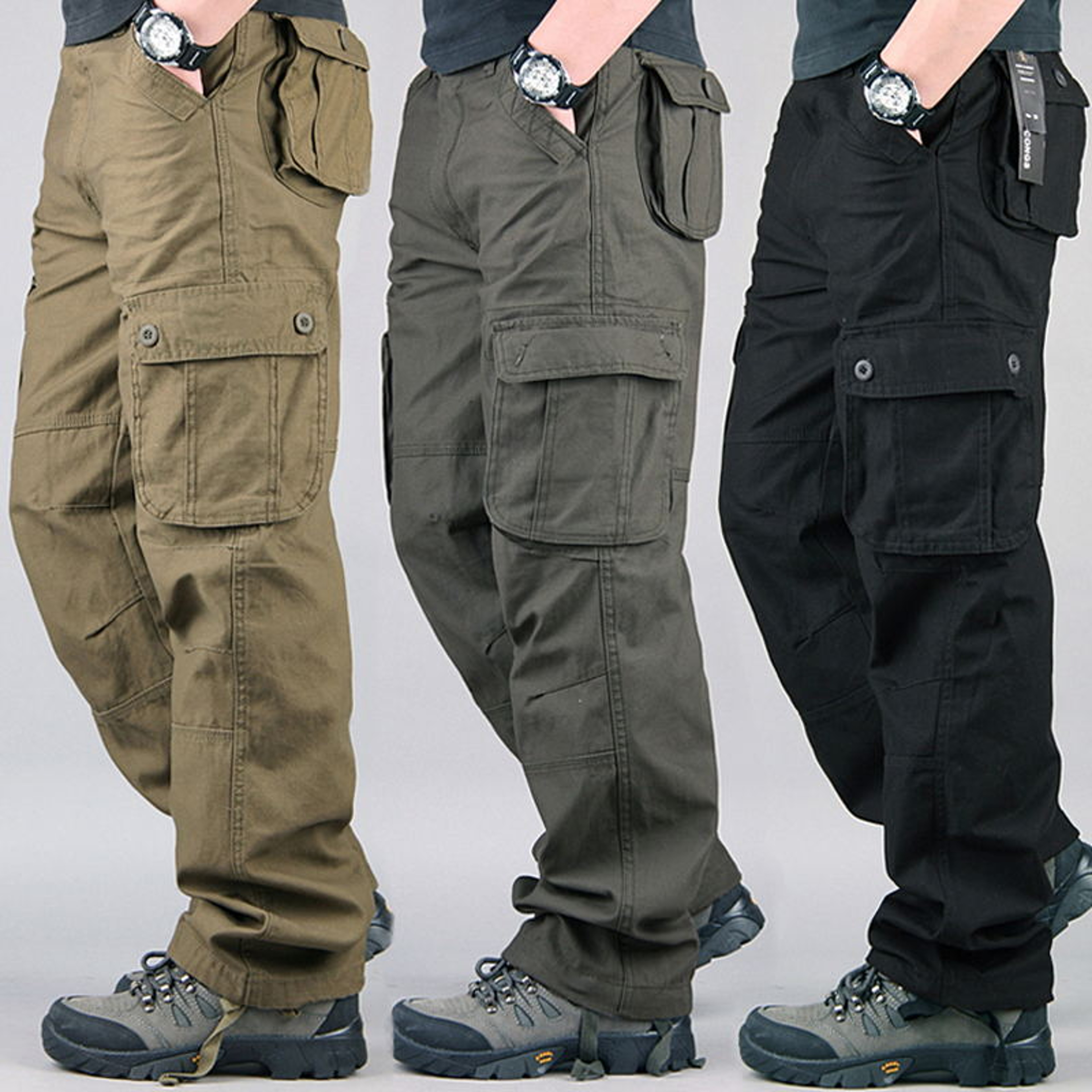 Rugged & Ready Mens Tactical Cargo Pants for Work, Hiking & Adventure Big Sizes Available – view 1