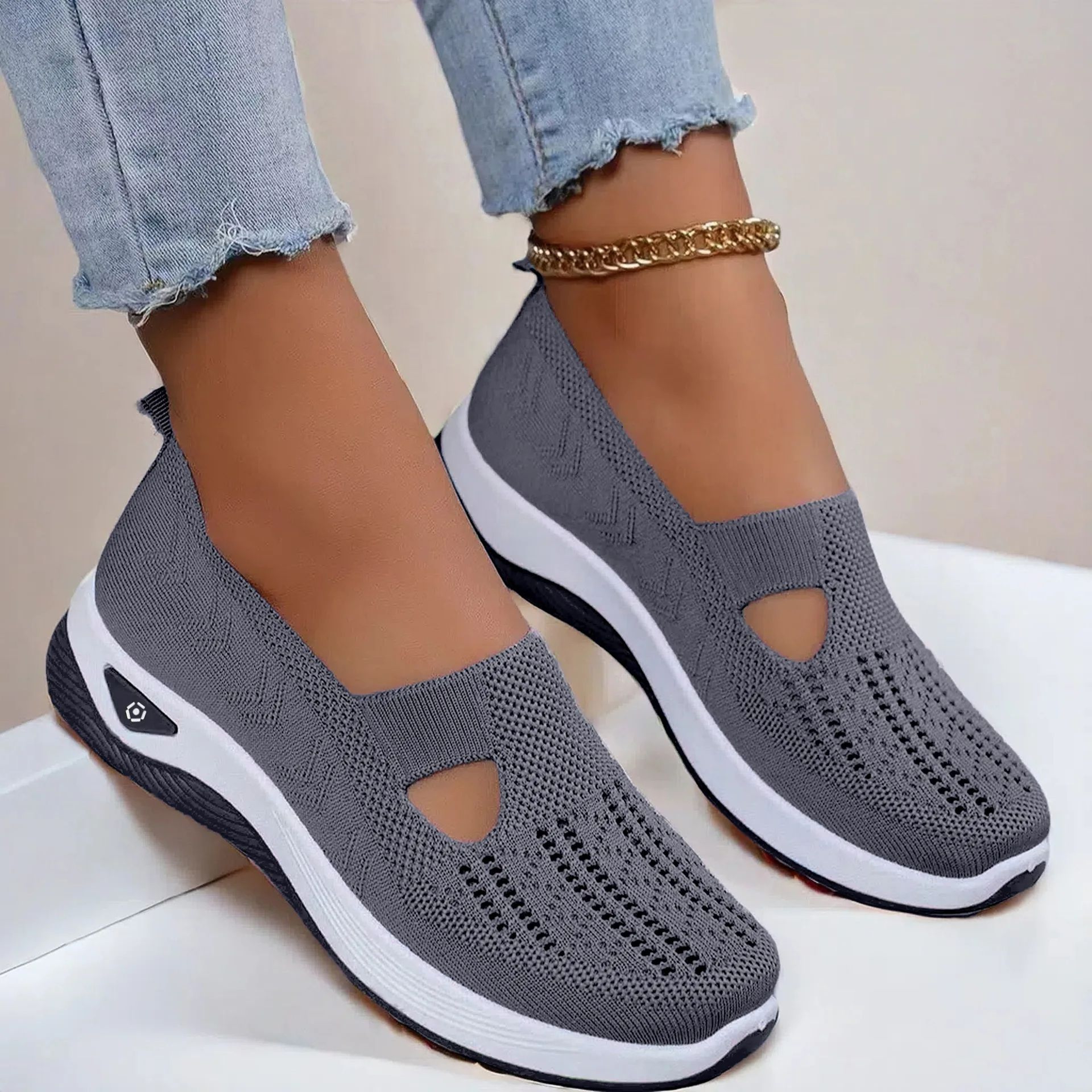 Comfort Walking Shoes For Seniors With Soft Cushion Sole Breathable SlipOn Flats For Daily Wear 4