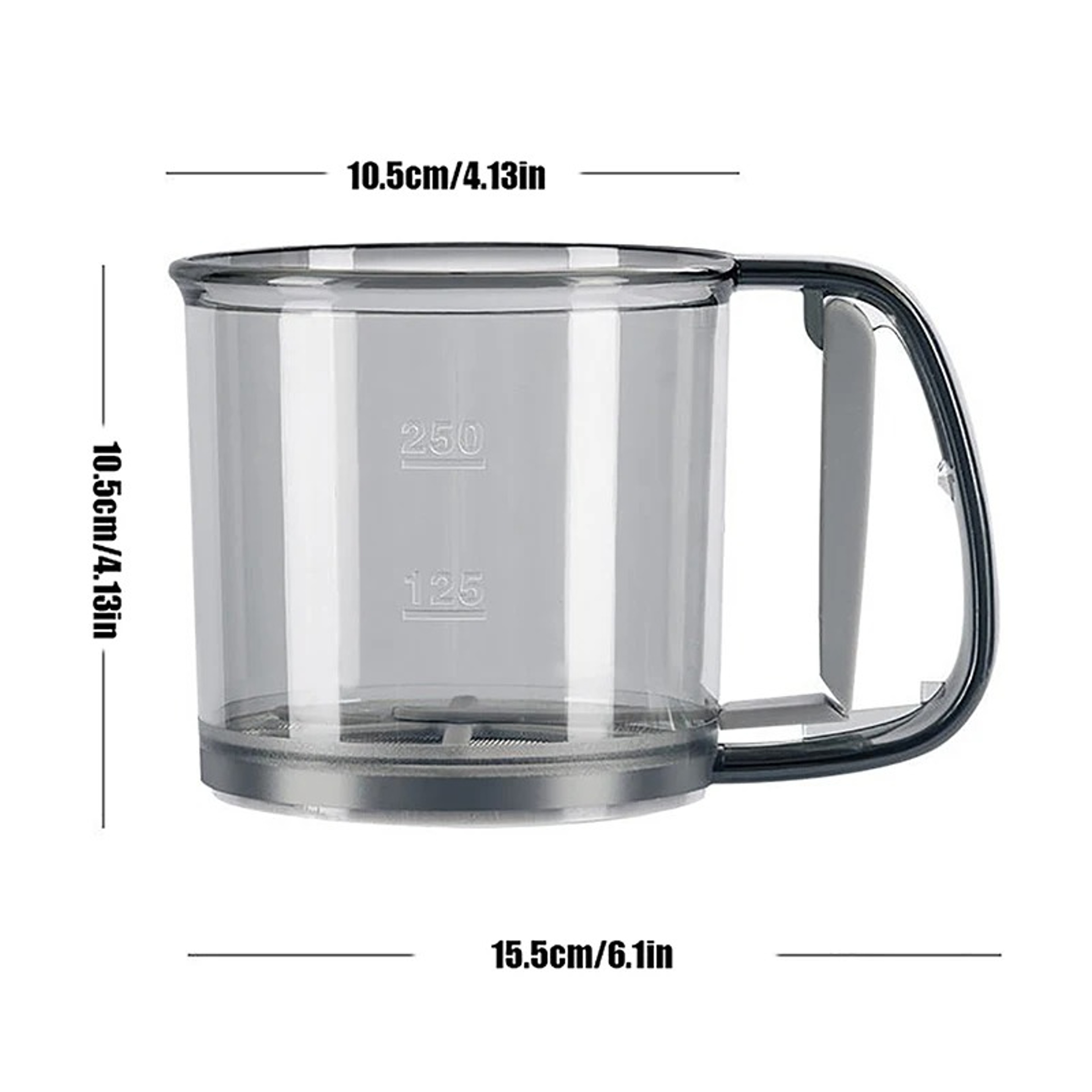 Handheld Semi-Automatic Kitchen Flour Sieve and Sugar Sifter Measuring Cup – view 1