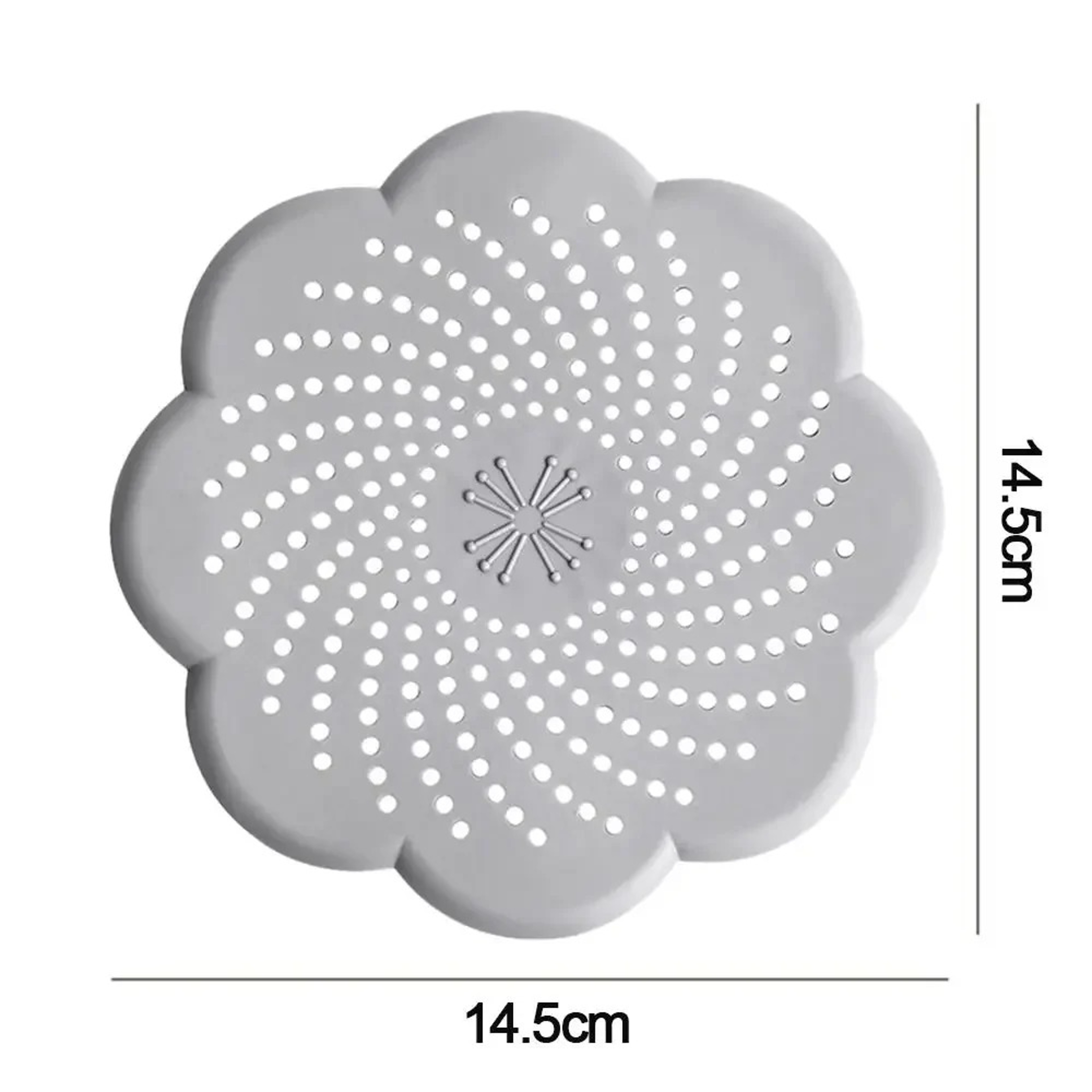 Flower Shape Silicone Floor Drain Cover, Anti-Blocking Mesh Sink Strainer & Hair Catcher – view 1