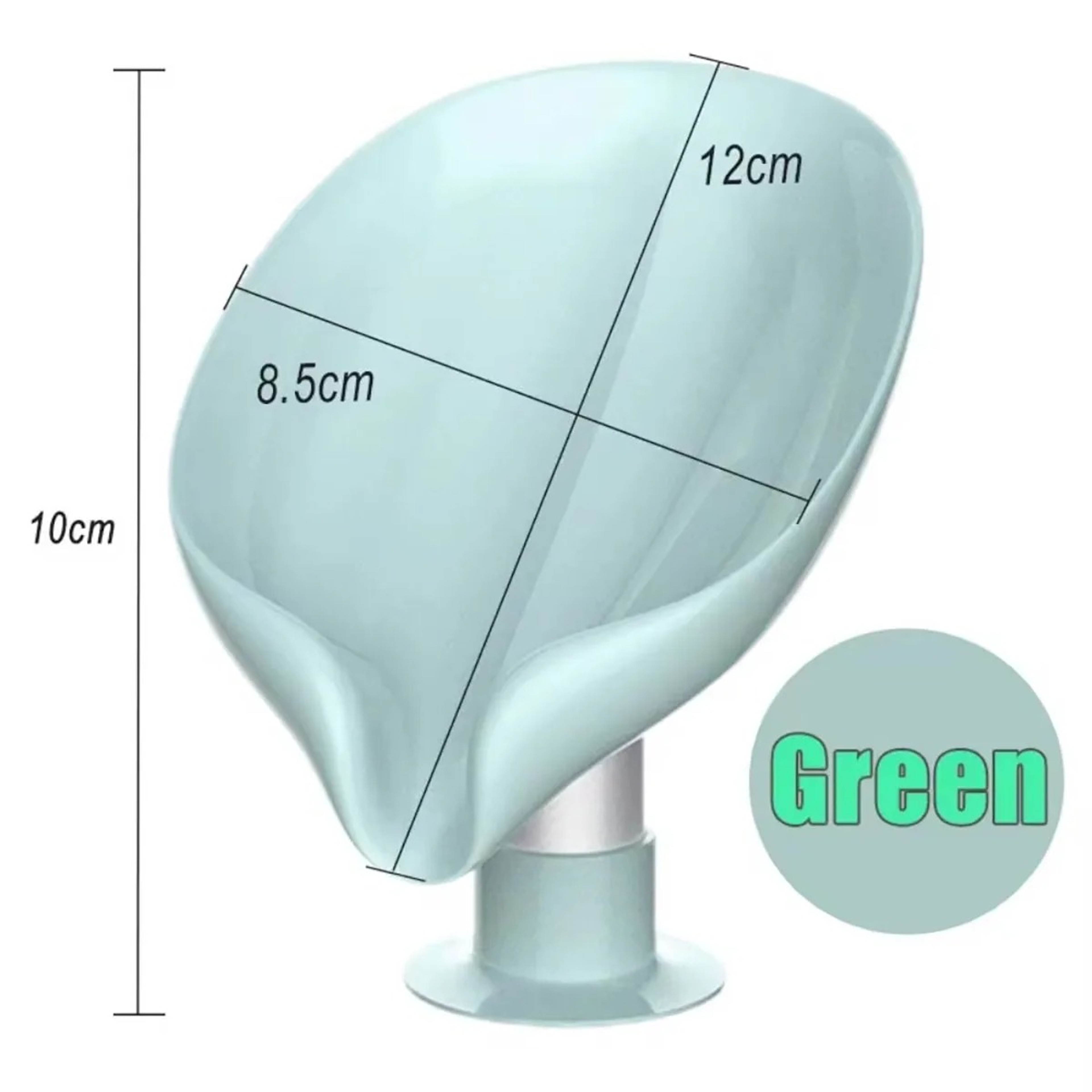 Leaf Shape Self-Draining Soap Holder with Suction Cup, Stylish Soap Dish for Bathroom and Kitchen – view 1