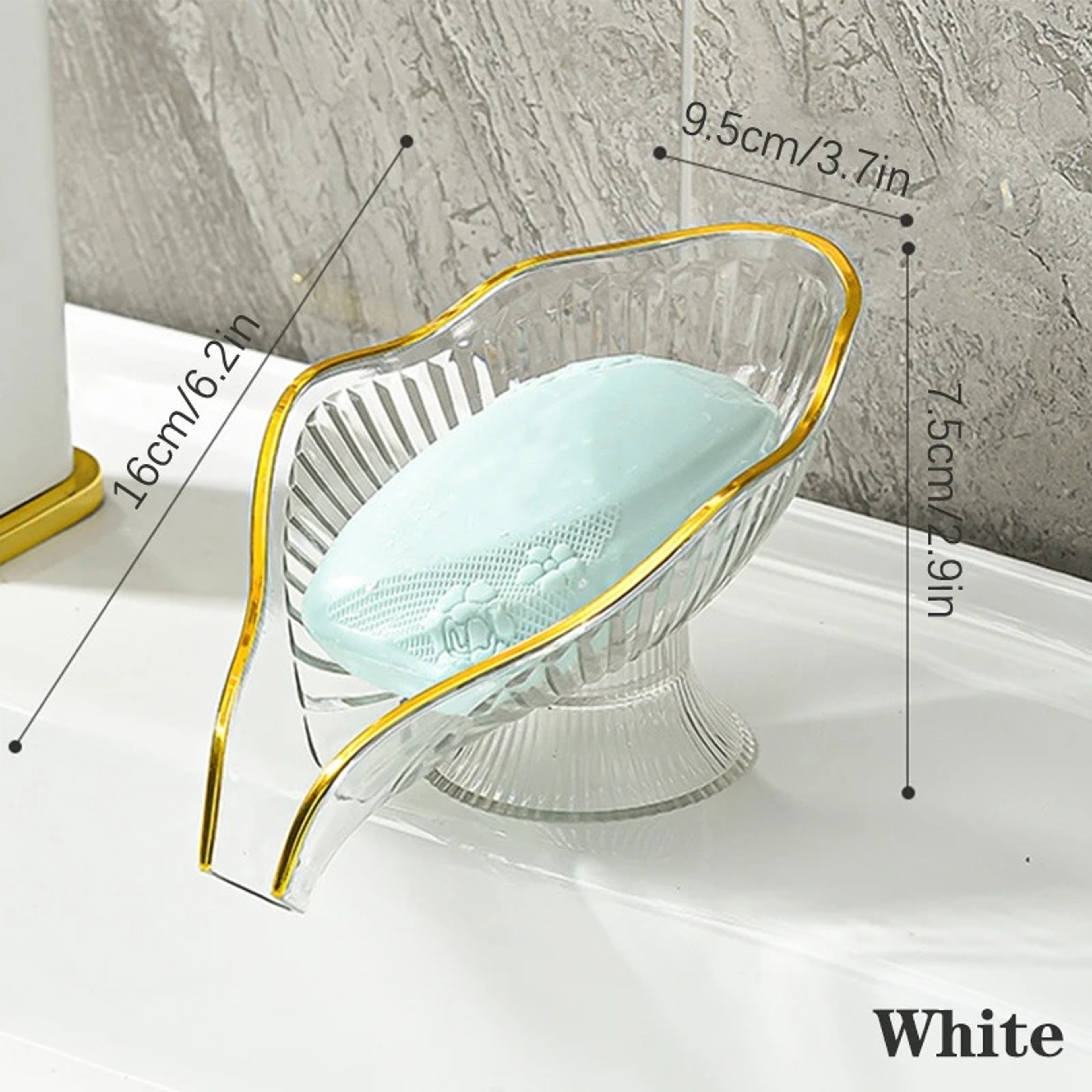 Creative Non-Slip Soap Holder with Suction Cup Drain, Stylish Shower Soap Container – view 1