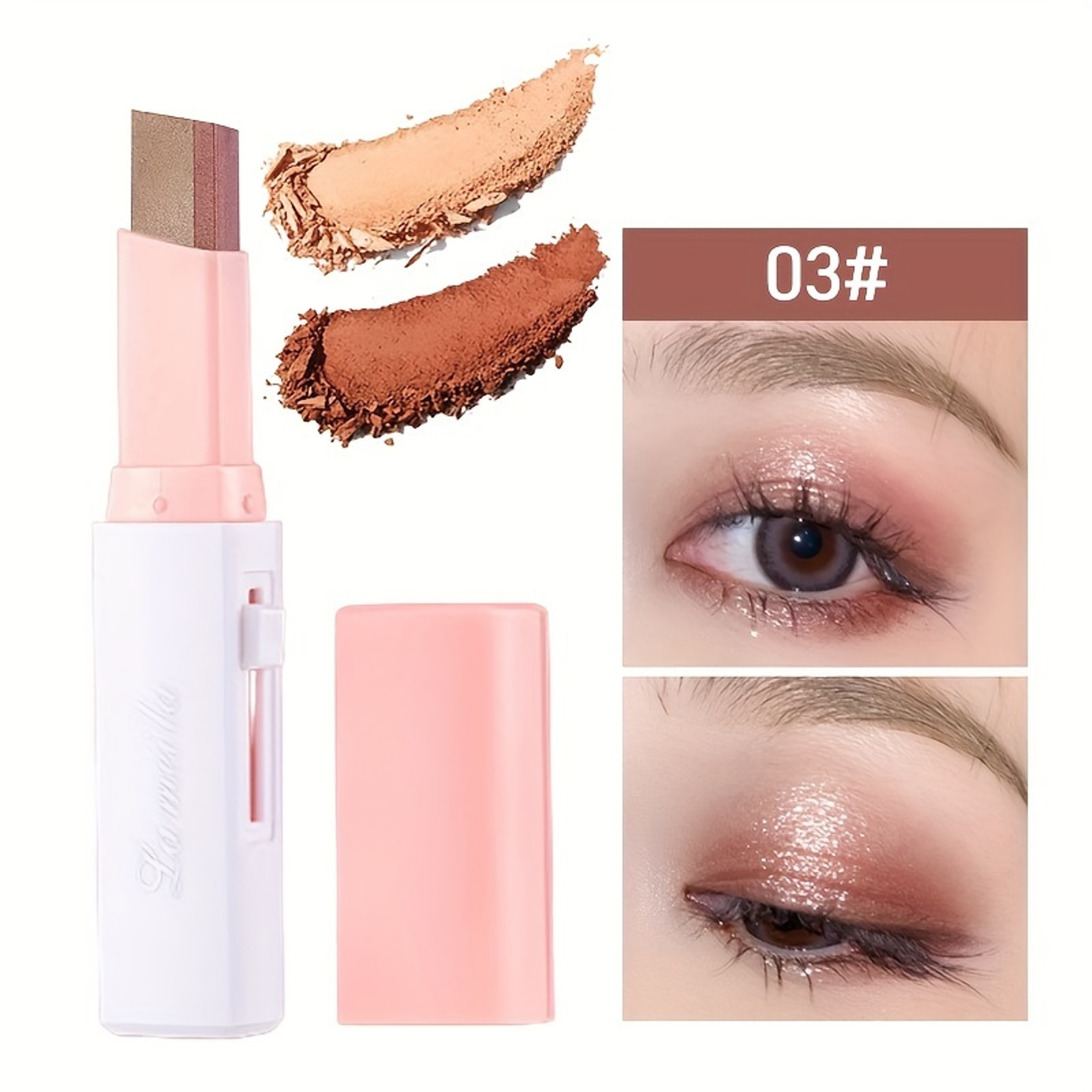 2-in-1 Pearly Highlighter & Eyeshadow Stick, Waterproof, Long-Lasting Glitter Makeup for Eyes – view 9