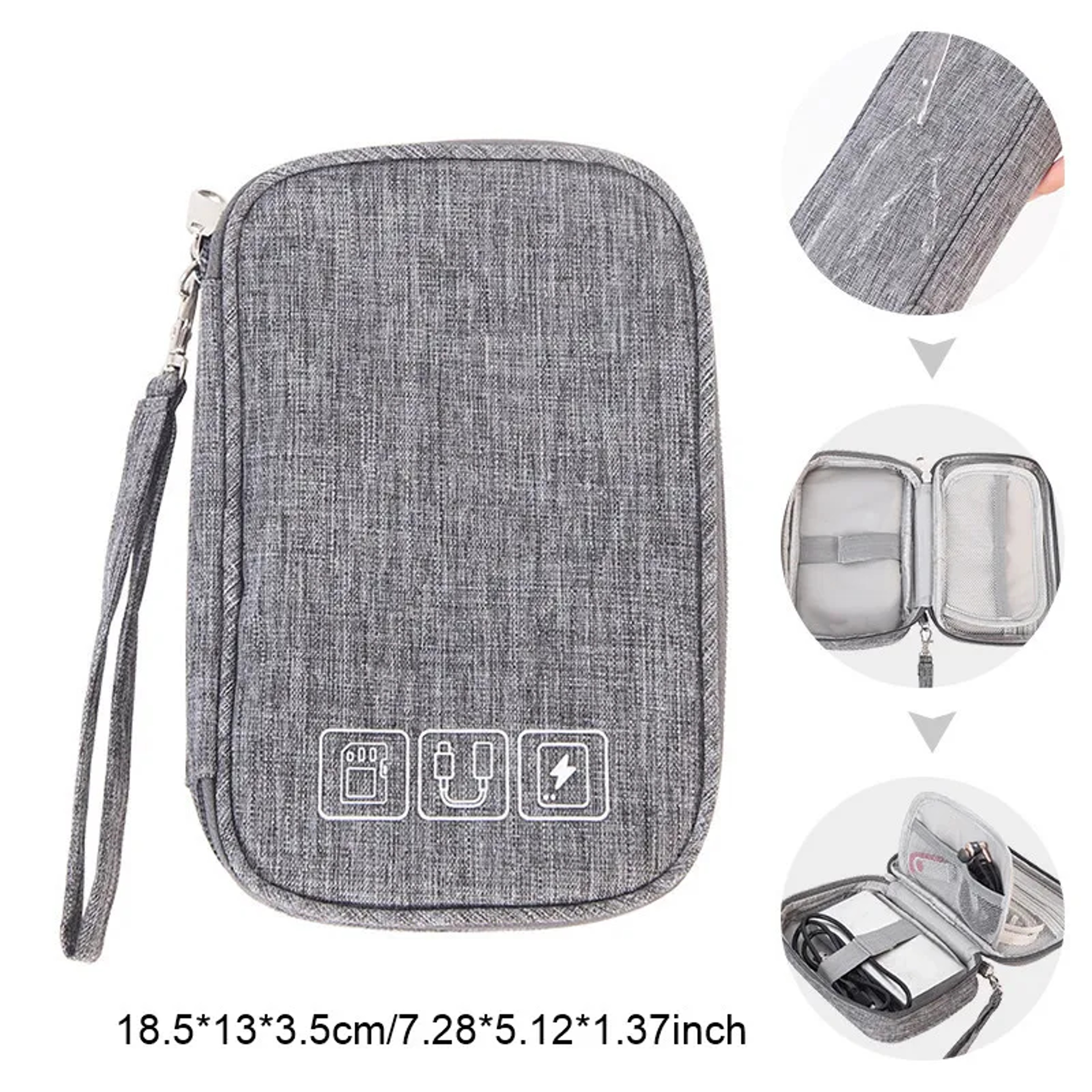 Travel Electronic Organizer Pouch Wholesale USB Cable Storage Bag For Digital Chargers  Wires 9