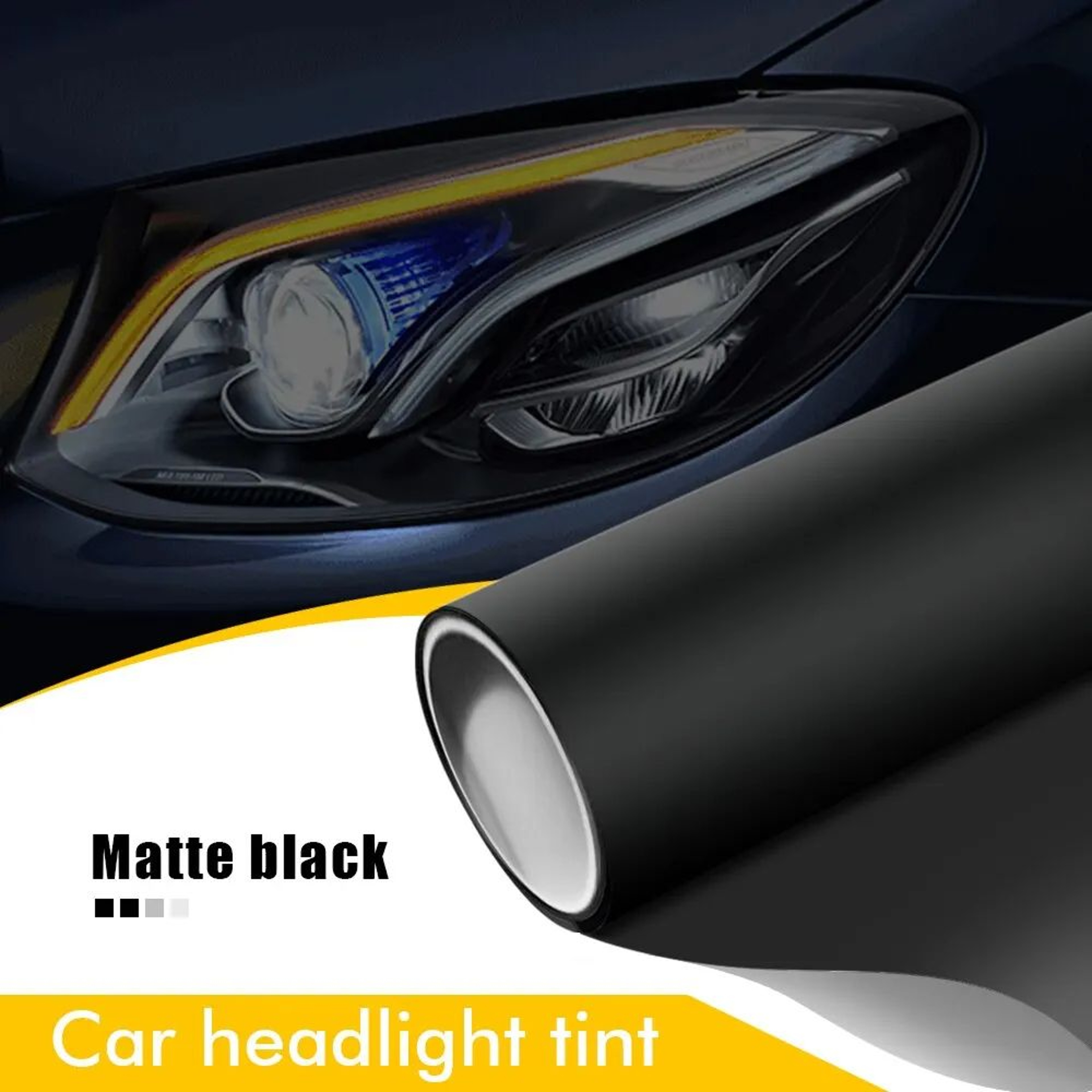 Car Headlight Tint Film Smoke Black PVC Vinyl Wrap For Fog Lights Taillights Waterproof Car Sticker 7
