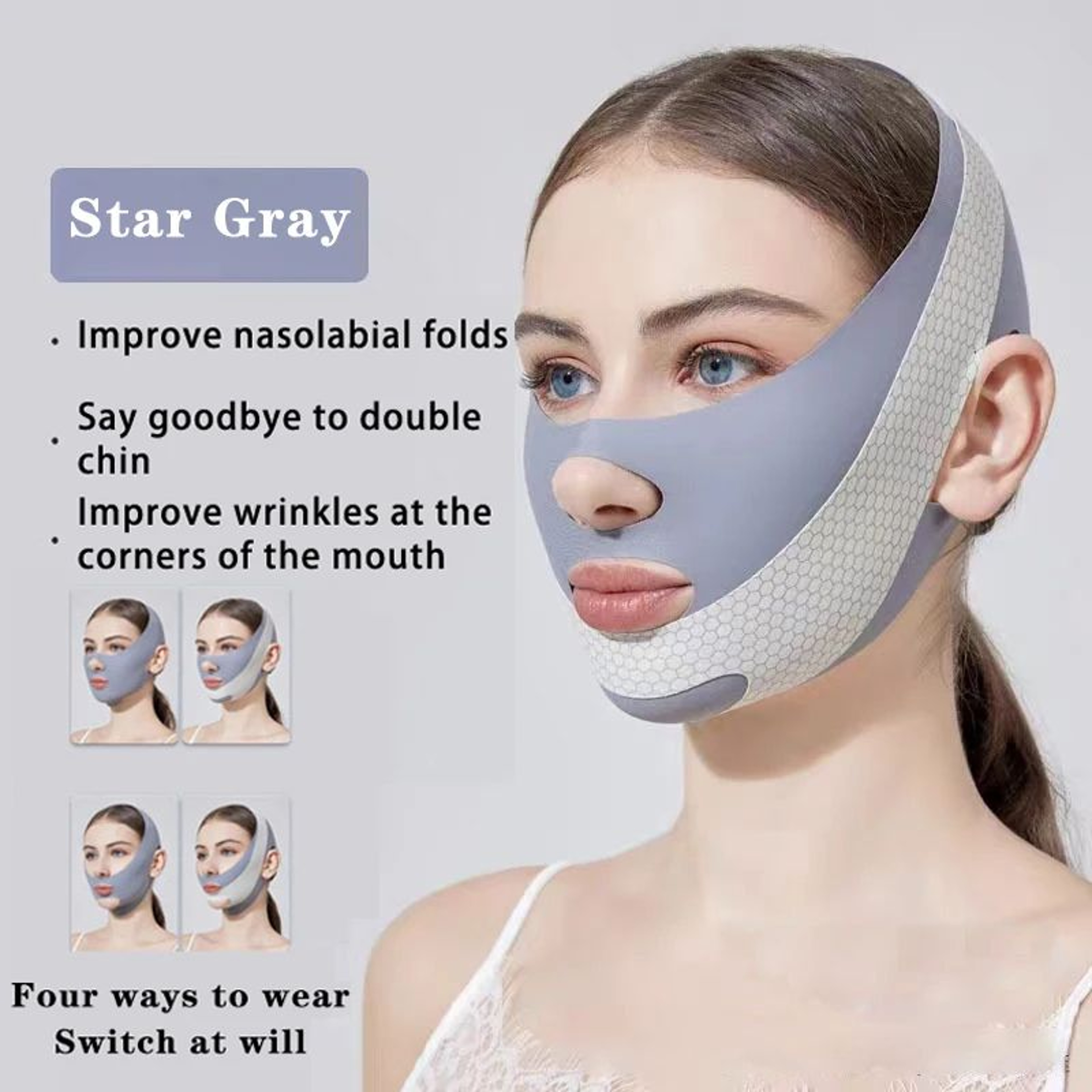 Chin Cheek Slimming Bandage V Shaper  V Line Lifting Mask For Face Slimming AntiWrinkle Strap Doubl 7