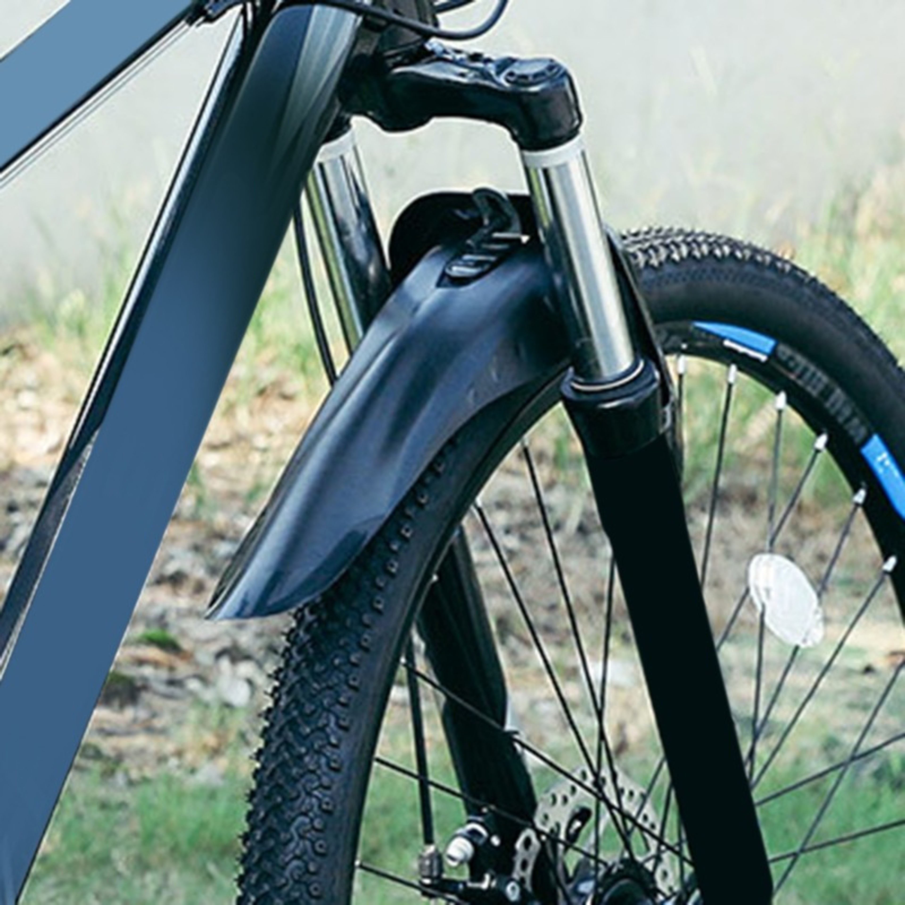 2pcs Bicycle Fenders Set PP Soft Plastic MTBDH Mudguards For Rear Shock  Splash Protection  Univers 0