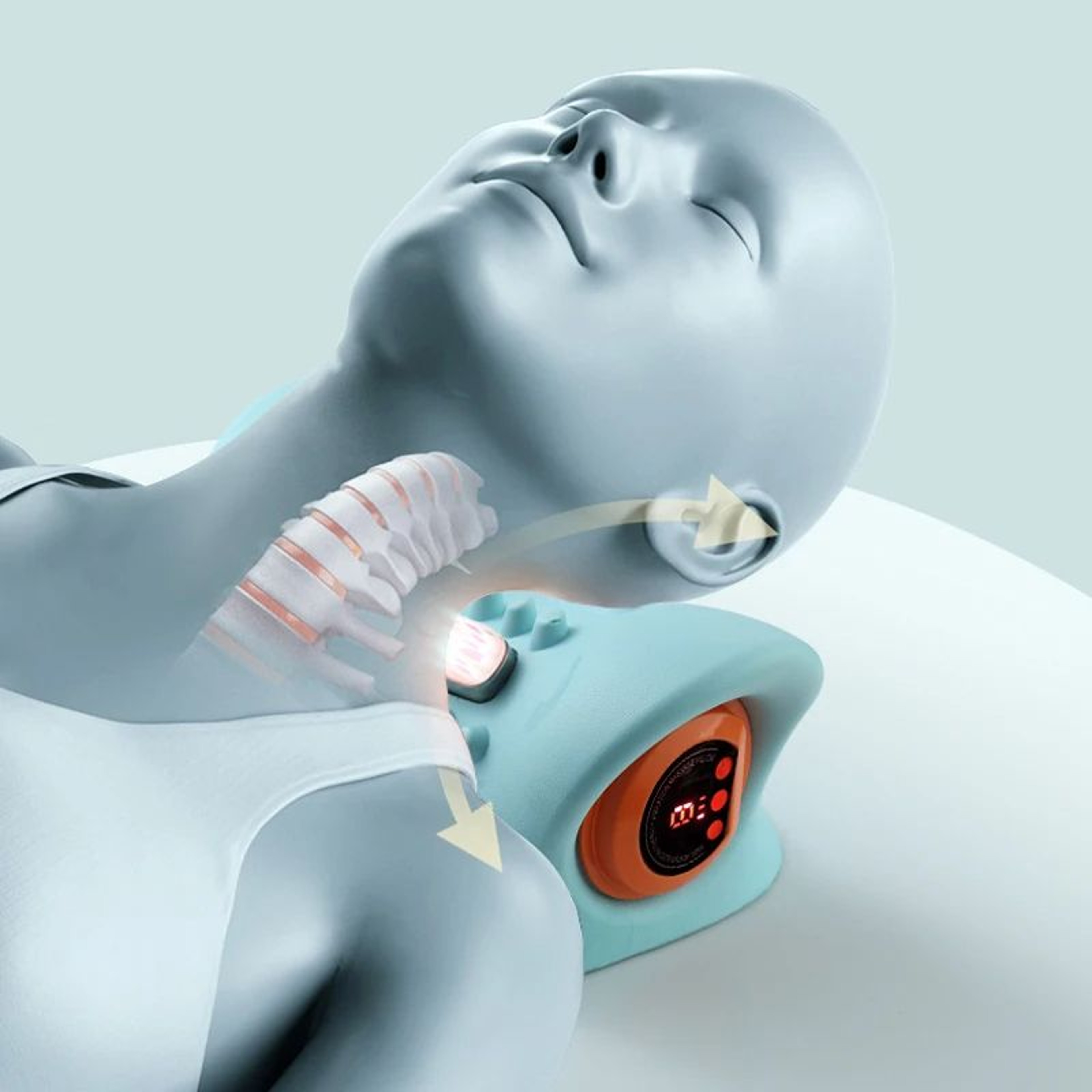 Portable Cervical Massager Pillow For Neck And Head Adult Acupoint Therapy With Cervical Traction A 1