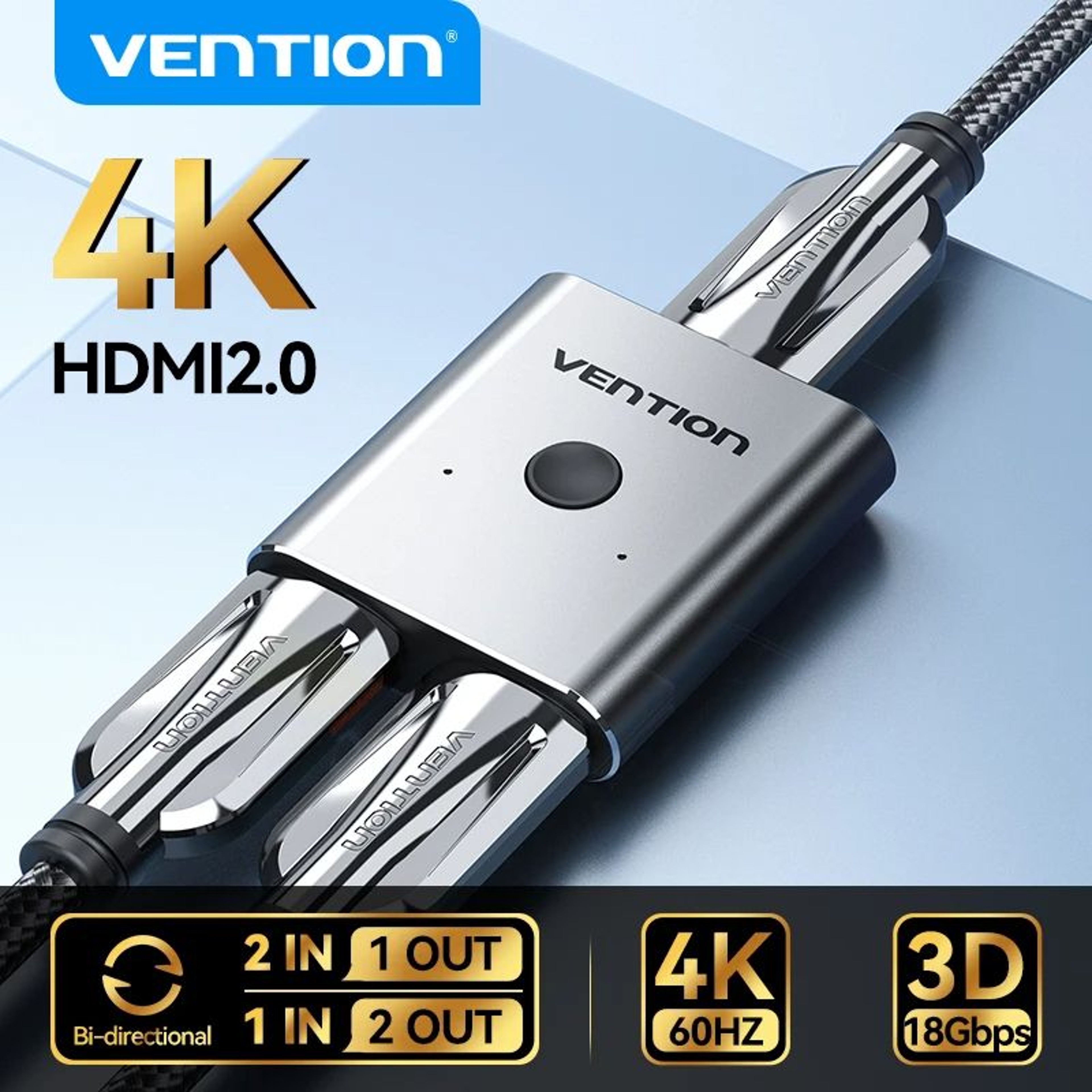 Vention 8K HDMI Splitter Switch HDMI Compatible Monitor Switcher For PC TV PS5 Xbox Series X HighSp 0