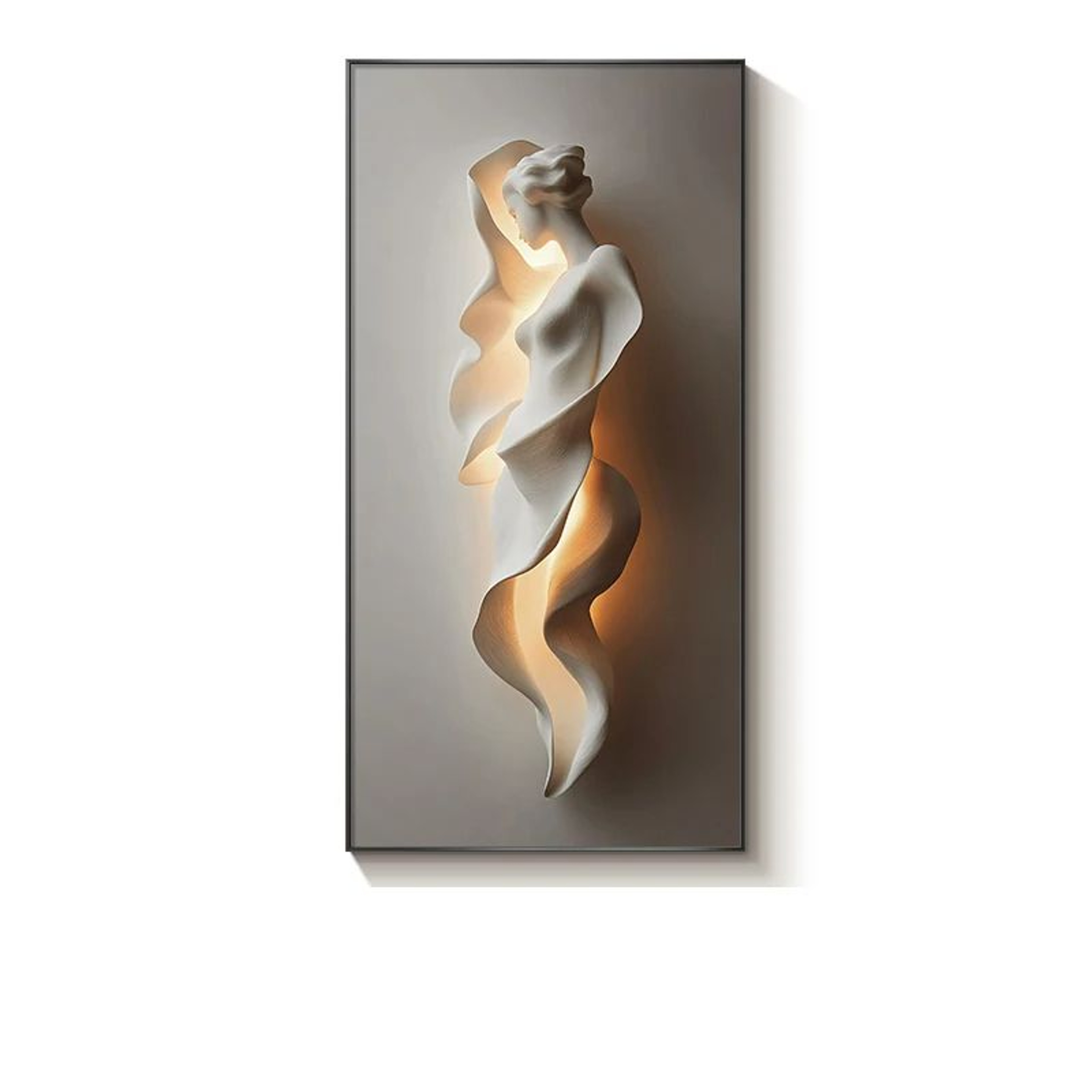 Minimally Abstract Entrance Decoration Painting With High End Relief  LED Wall Lamp Hanging Room De 2