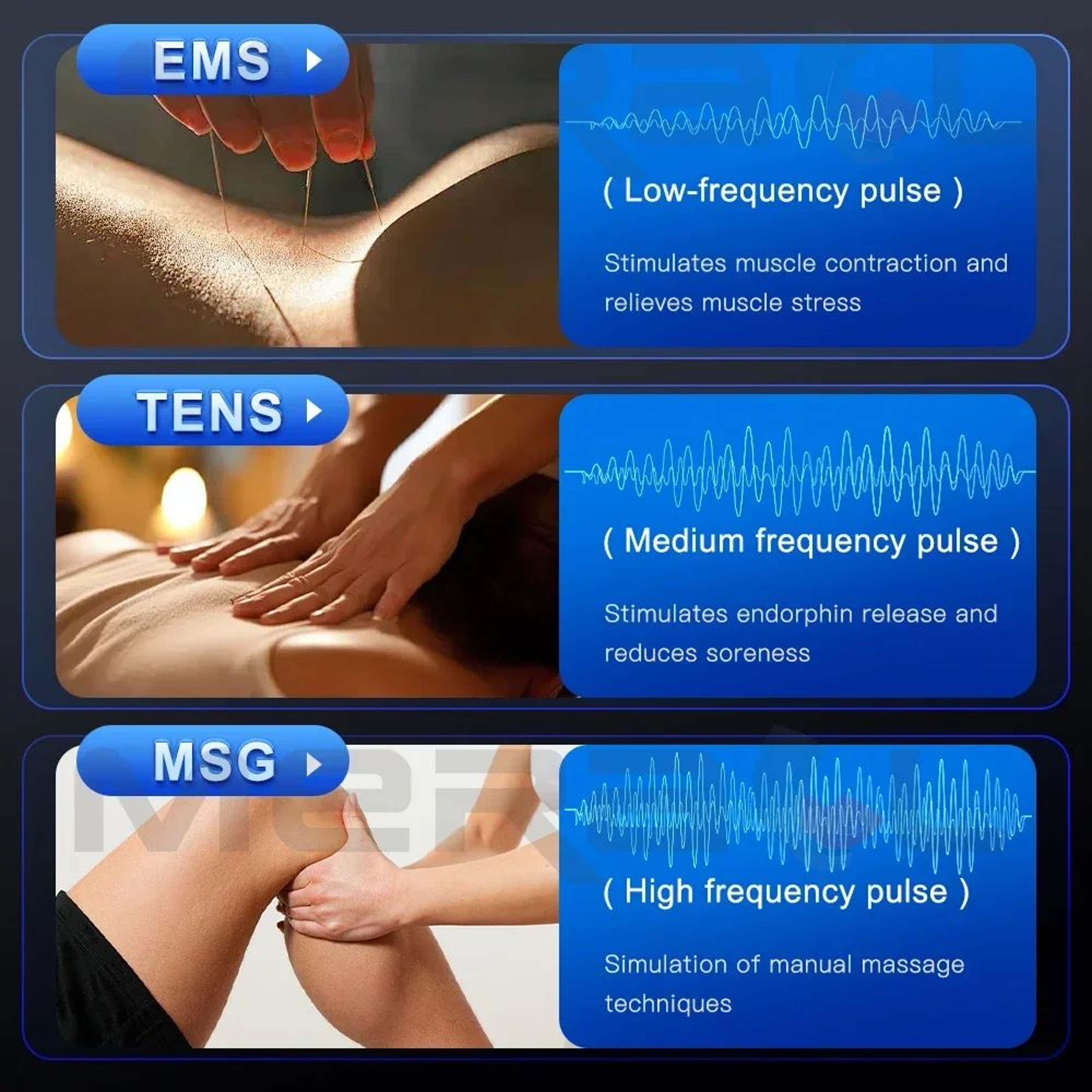 Electric Muscle Stimulator TENS Unit EMS Massager For Pain Relief Muscle Therapy And Body Slimming
