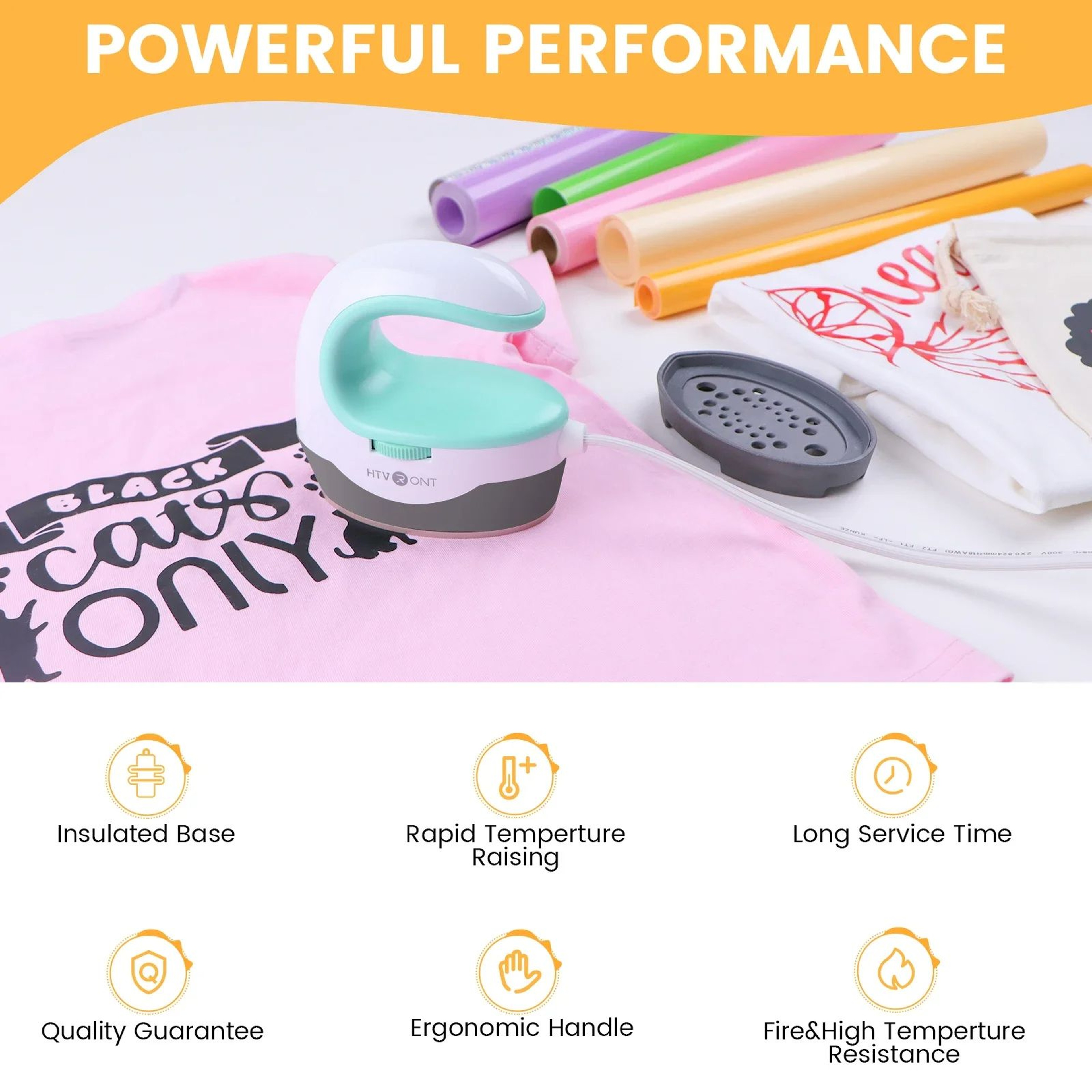 Mini Heat Press Machine For Clothes Hats Shoes Auto Easy Heat Transfer Iron On Tool For Vinyl DIY P 4