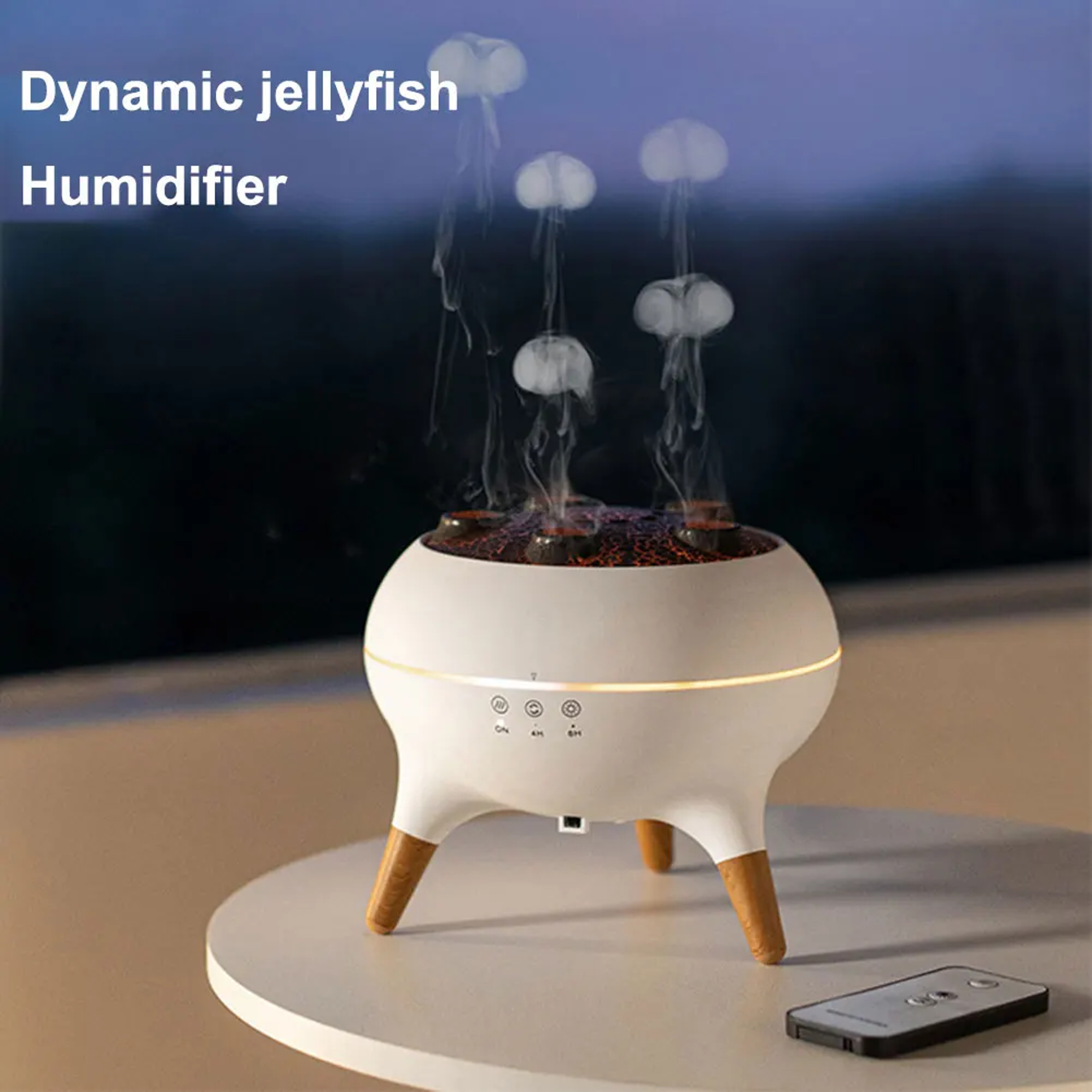 Dynamic Jellyfish Air Humidifier, Essential Oil Diffuser, Colorful Night Lights, Aromatherapy Diffuser for Home, offices – view 2