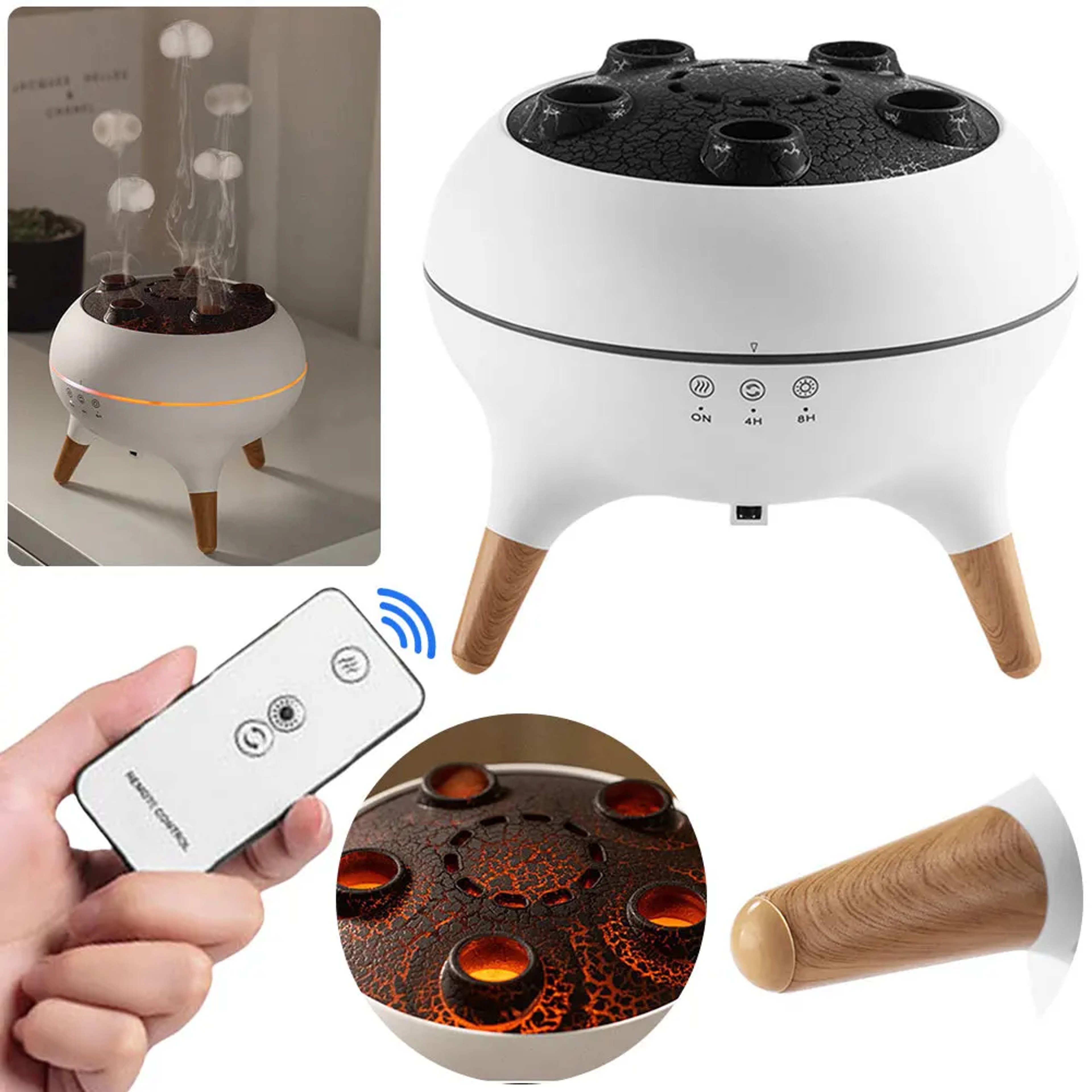 Dynamic Jellyfish Air Humidifier, Essential Oil Diffuser, Colorful Night Lights, Aromatherapy Diffuser for Home, offices – view 4
