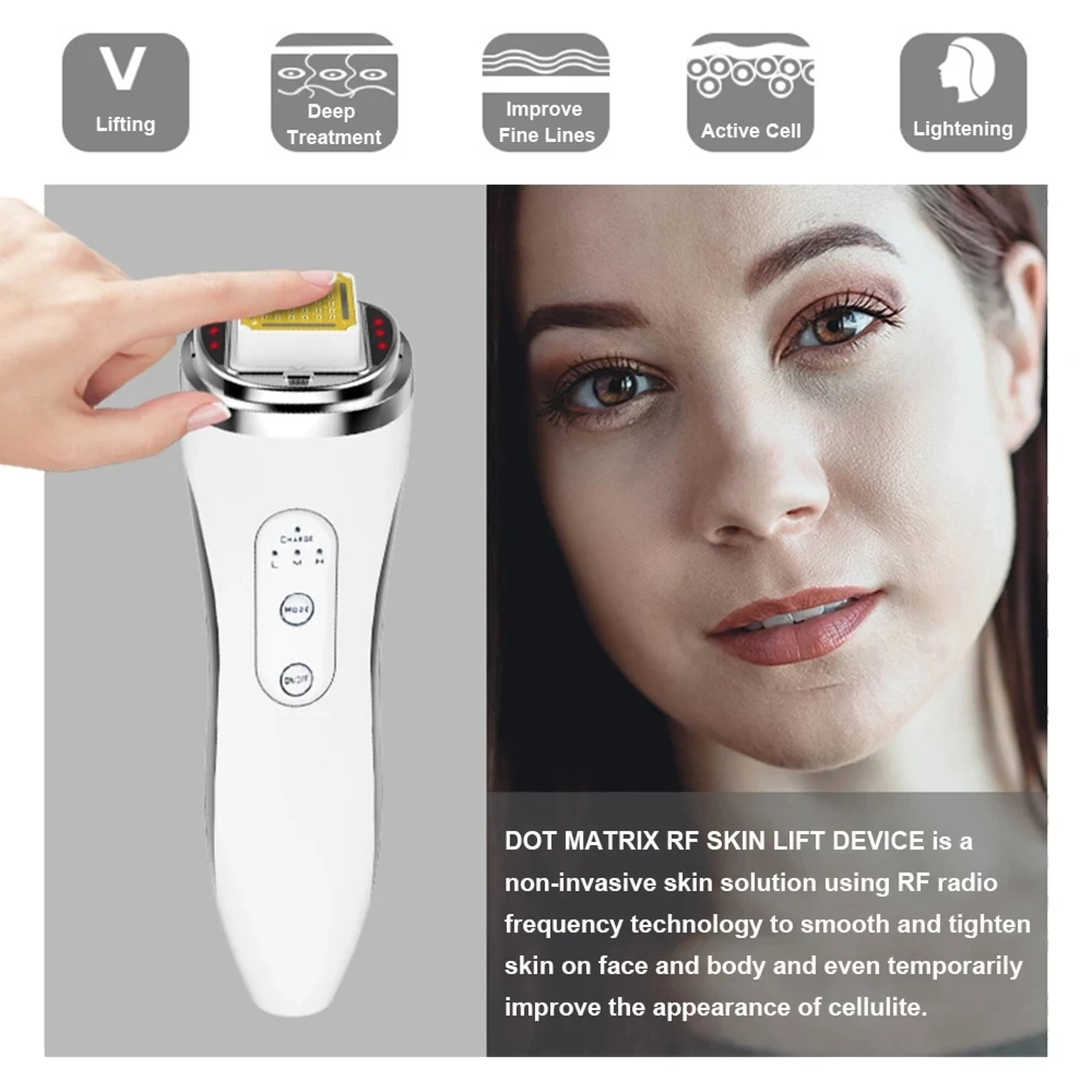 RF Radio Frequency Face Lifting Device Professional Dot Matrix Beauty Massager For Home Use  Wrinkl 1