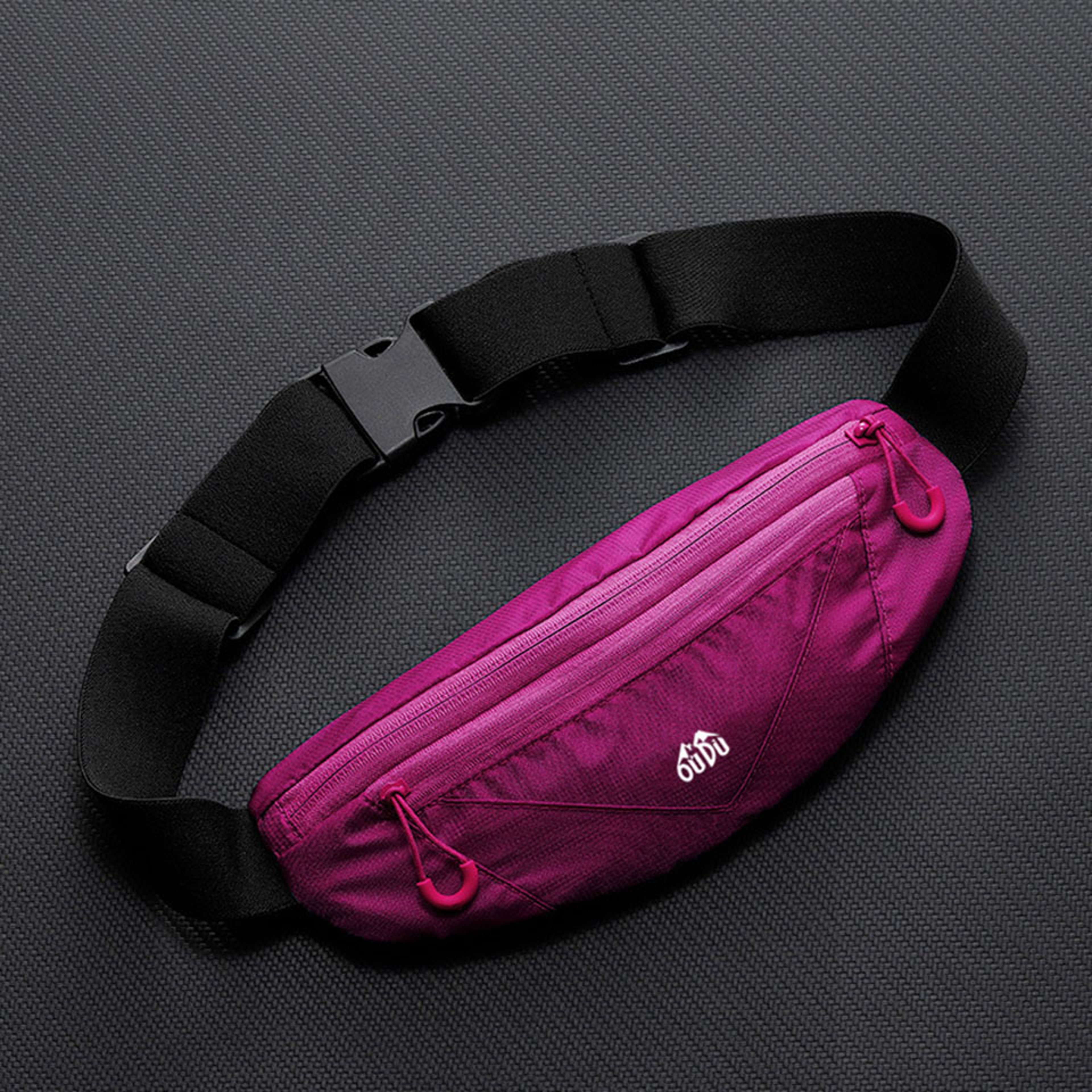 Sport Waist Bag with Double Zipper Pockets, Running Waistband Gym Yoga Belt, Mobile Phone Waist Wallet Pouch – view 11