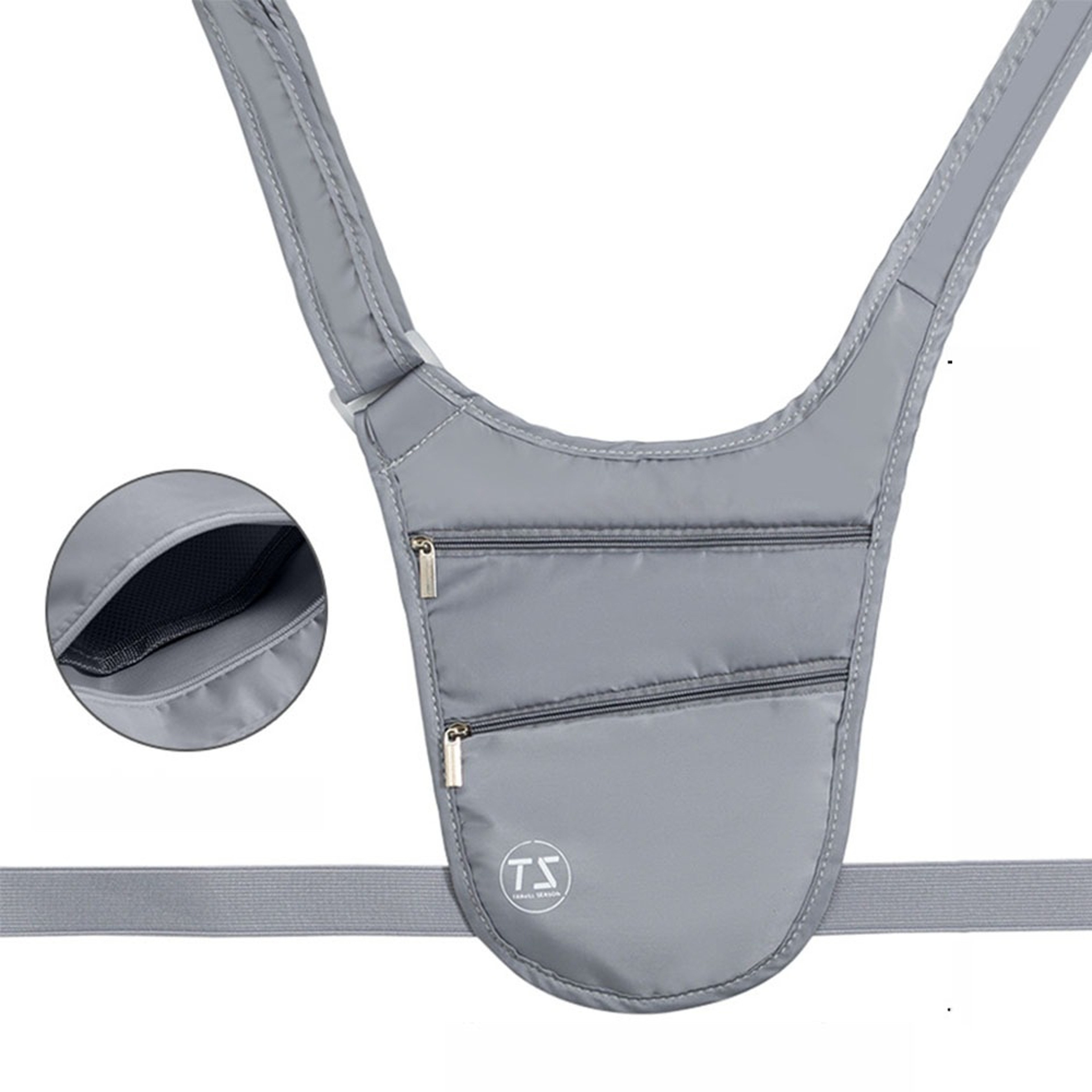 Waterproof Sports Waist Bag Anti Theft Lightweight Run Belt Pouch, Adjustable Strap Invisible Bag with Big Capacity – view 8