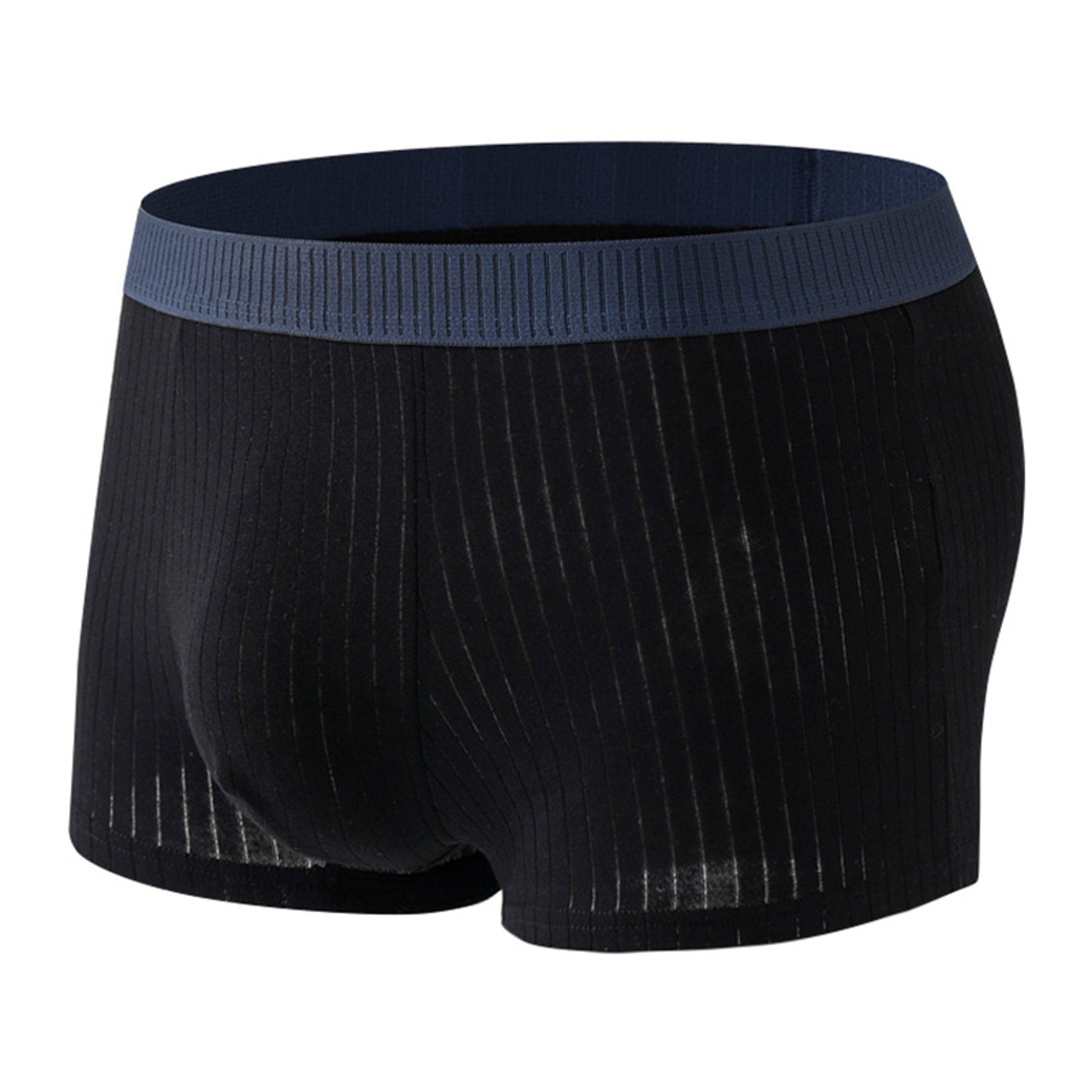 Mens 7 Pack Cotton Boxers Underwear Ribbed Soft Breathable Boxer Shorts with Colorful Waistbands Everyday Comfort – view 2