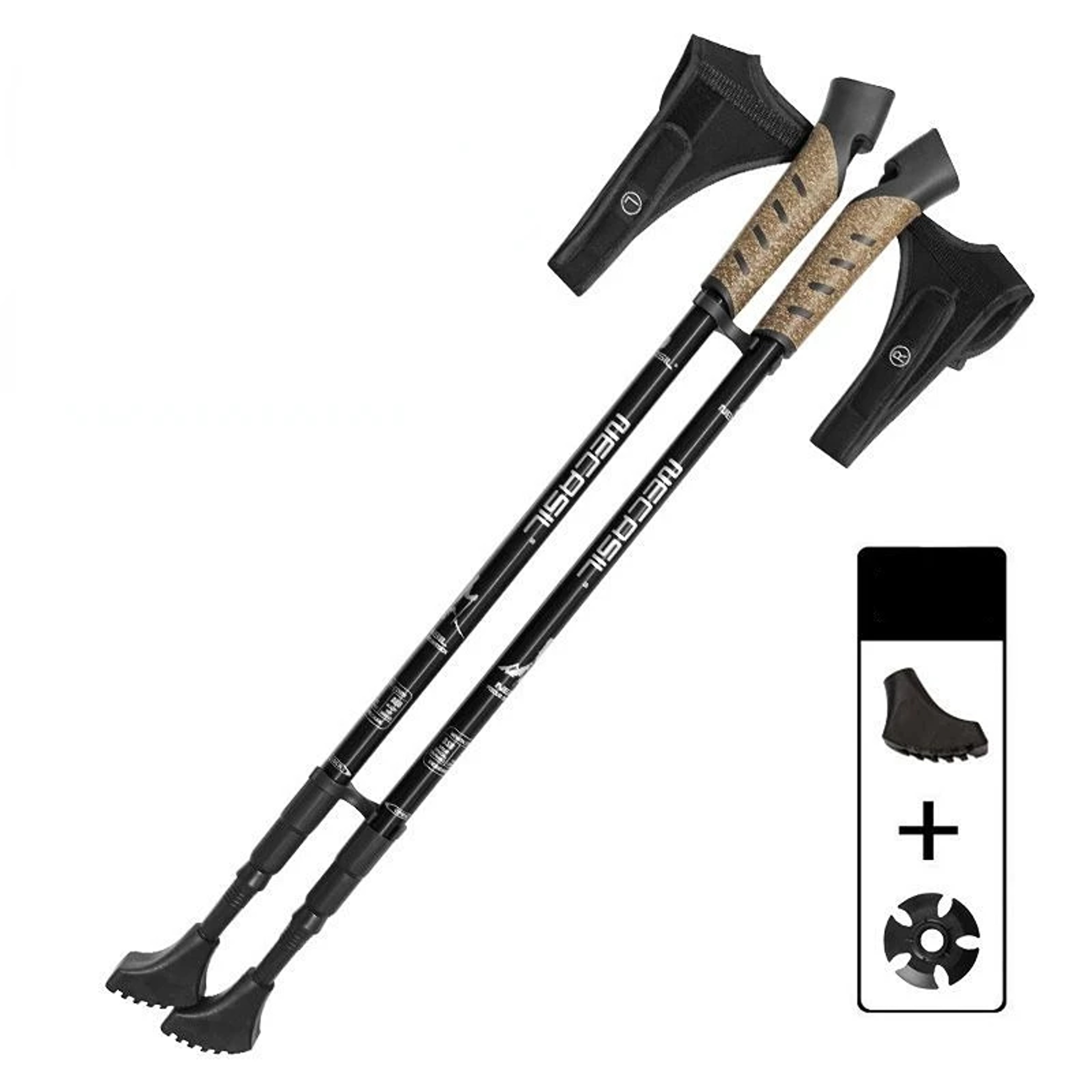 2PCS Telescopic Alpenstock 7075 Aluminum Alloy, Nordic Walking Poles Trek Pole, Hiking Stick Senderismo Shooting Crutch1 – view 8