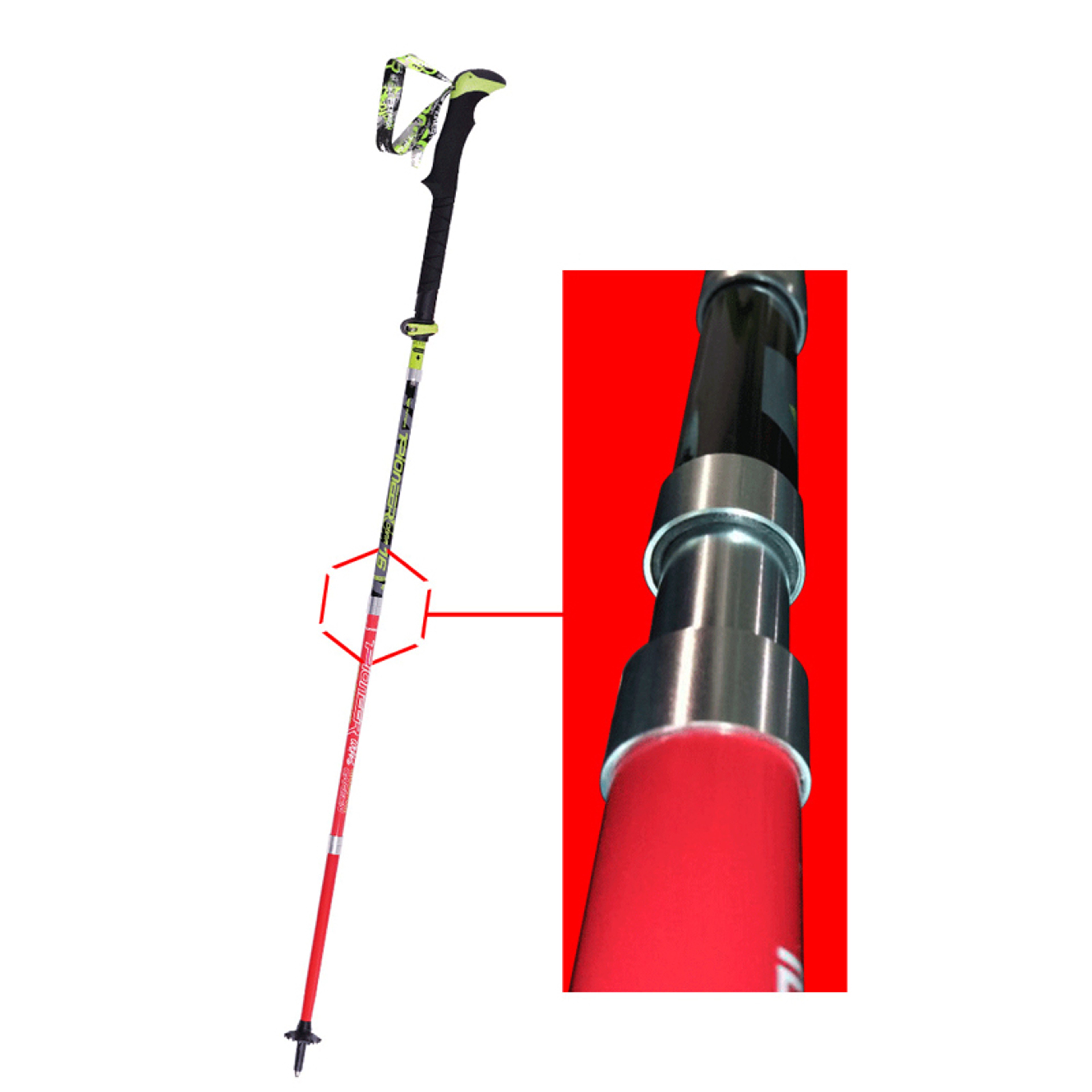Ultralight Folding Trekking Poles Carbon Fiber Hiking Pole Pioneer Quick Lock Walking Stick for Outdoor Running and Race – view 5