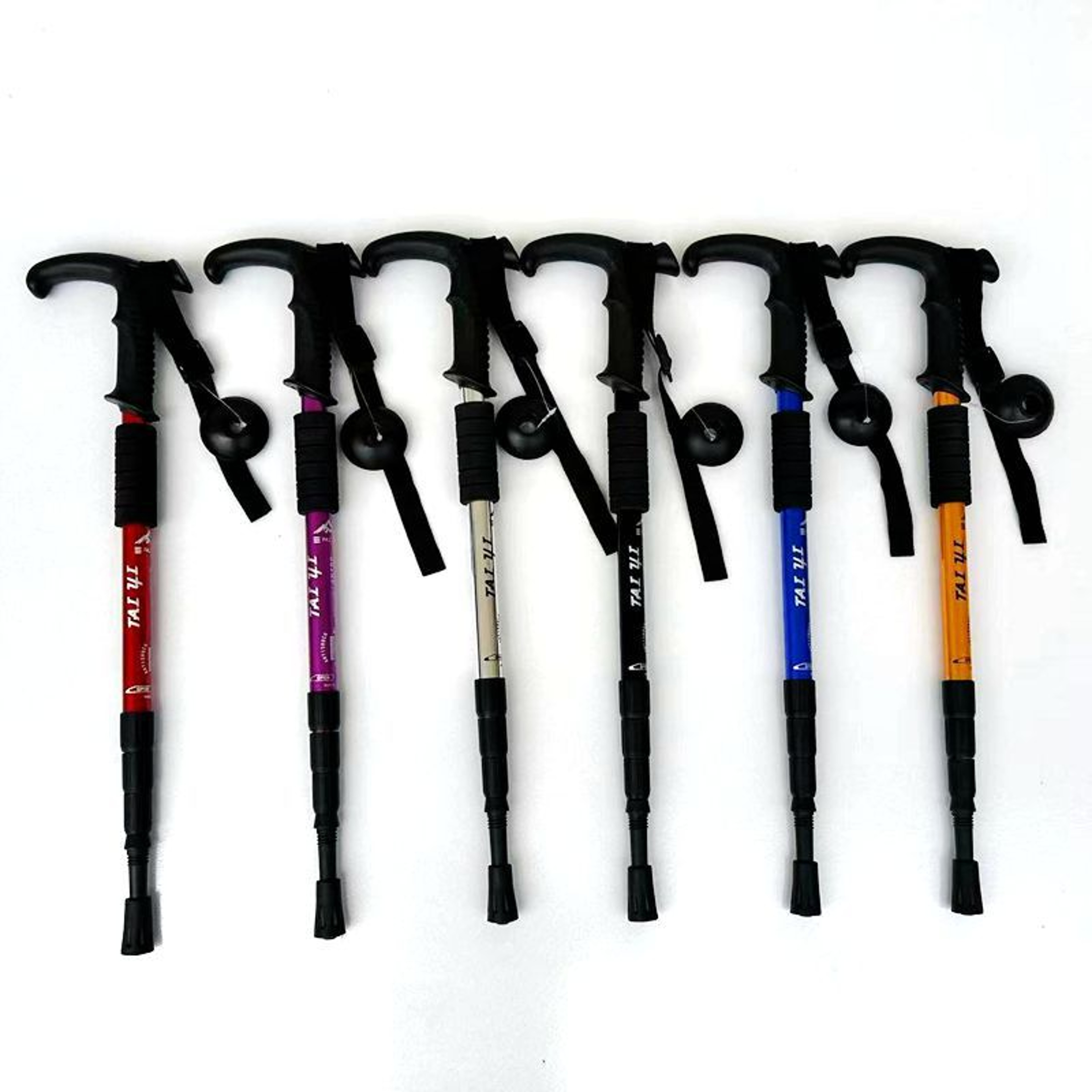 Hiking Poles Aluminum Alloy Adjustable Height, Outdoor Camping Trekking Stick, Mountain Climbing Travel Handle – view 2