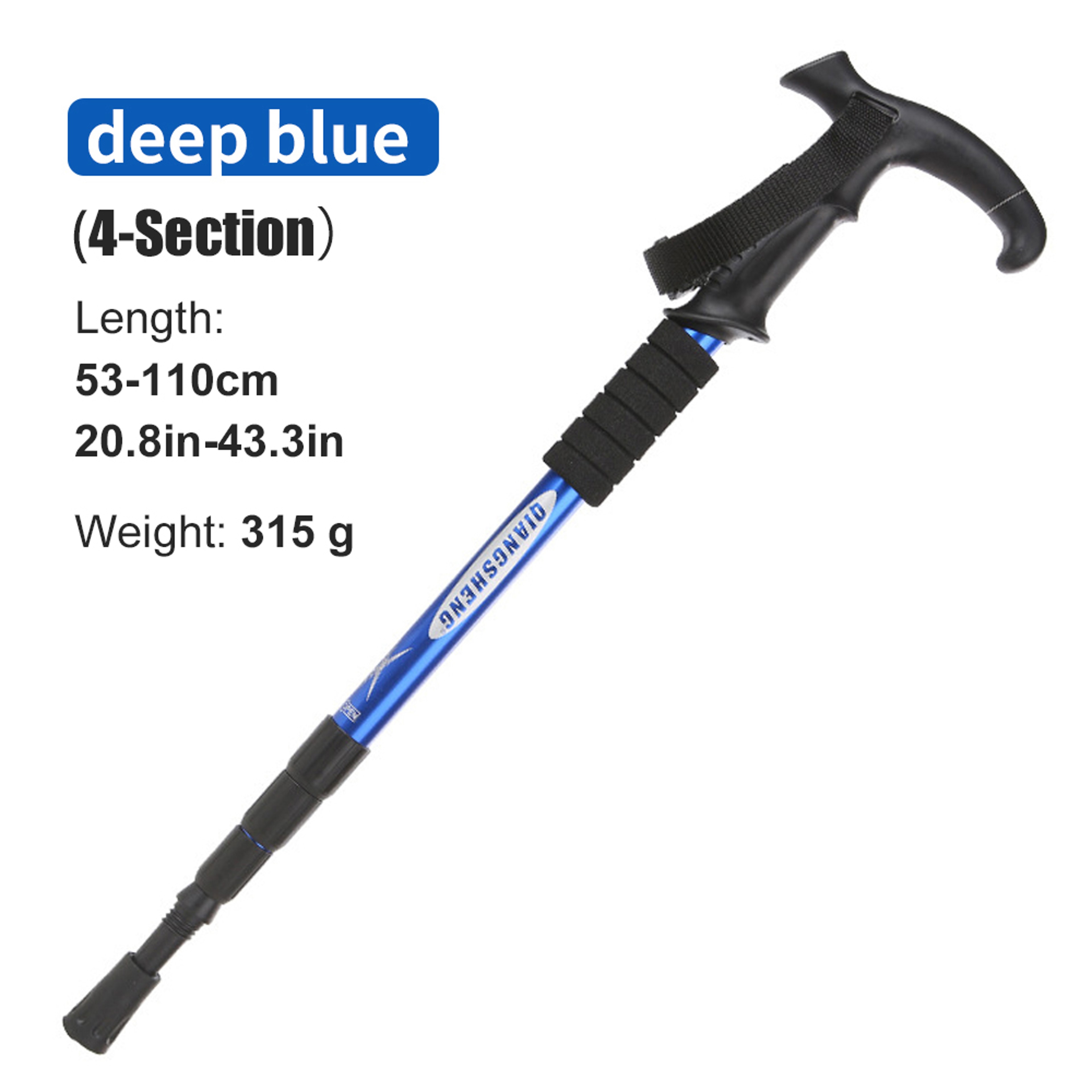 Lightweight Camping Climbing Trekking Stick, Outdoor Folding Trekkings Pole, 4 Section Portable Walking Hiking Stick – view 8