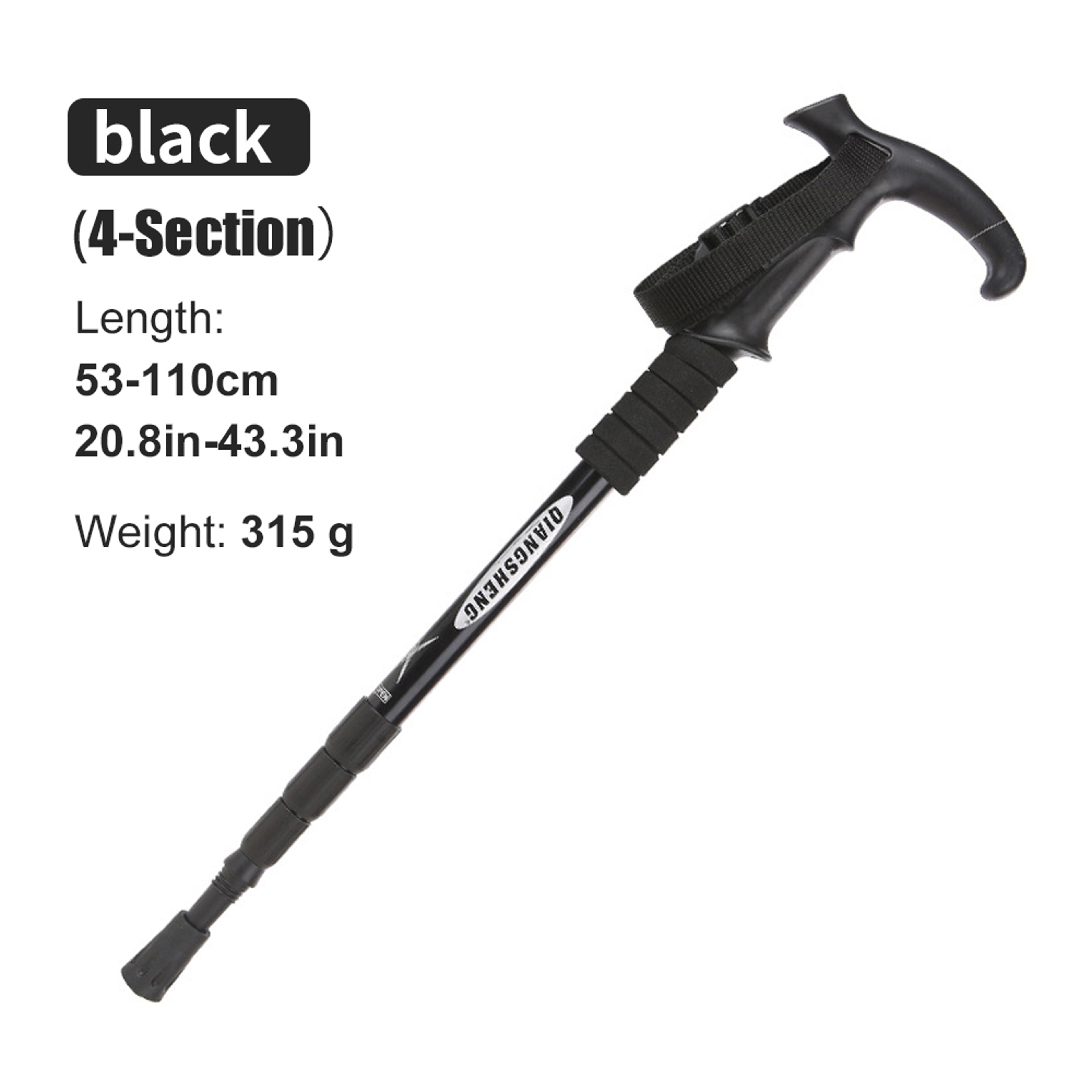 Lightweight Camping Climbing Trekking Stick, Outdoor Folding Trekkings Pole, 4 Section Portable Walking Hiking Stick – view 9