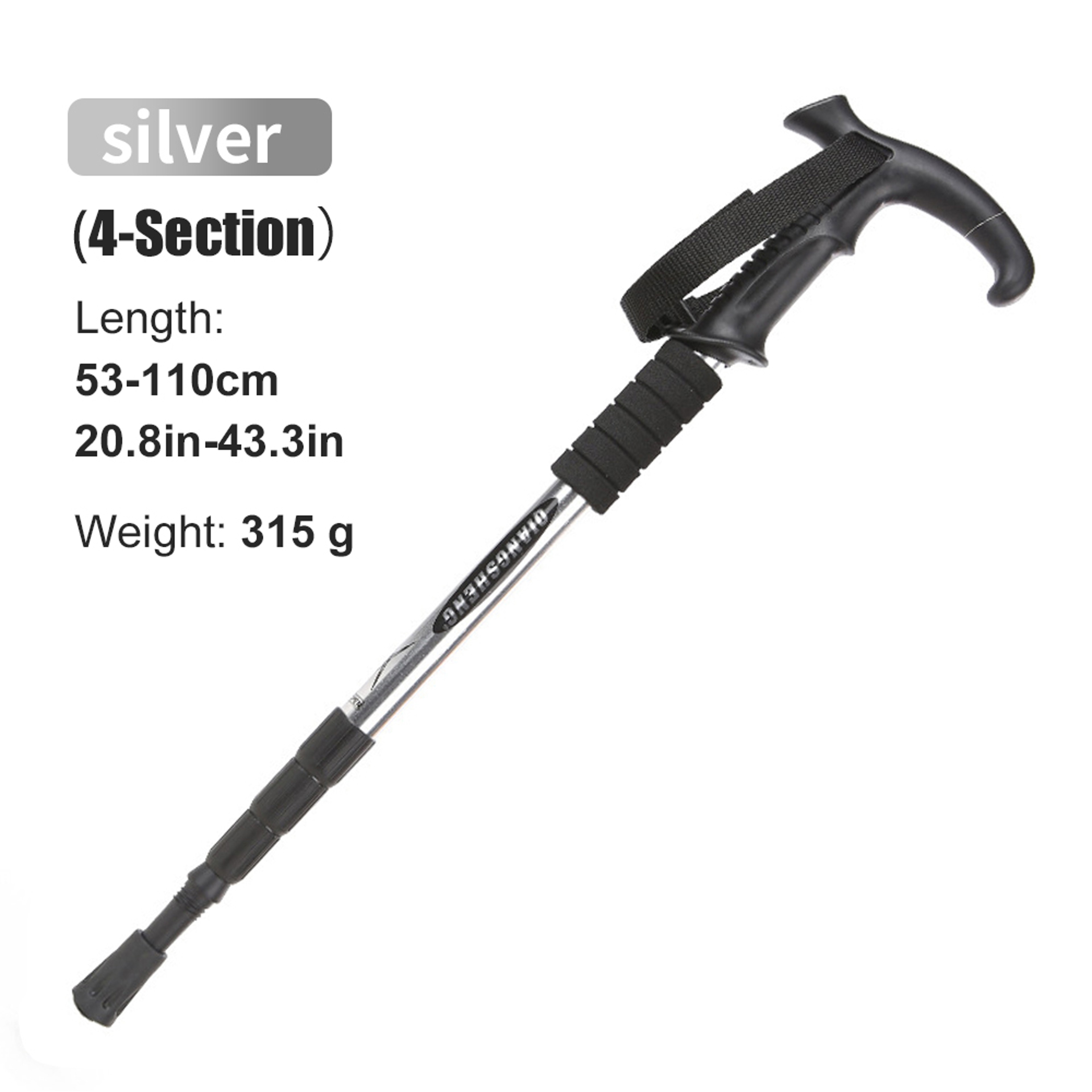 Lightweight Camping Climbing Trekking Stick, Outdoor Folding Trekkings Pole, 4 Section Portable Walking Hiking Stick – view 10