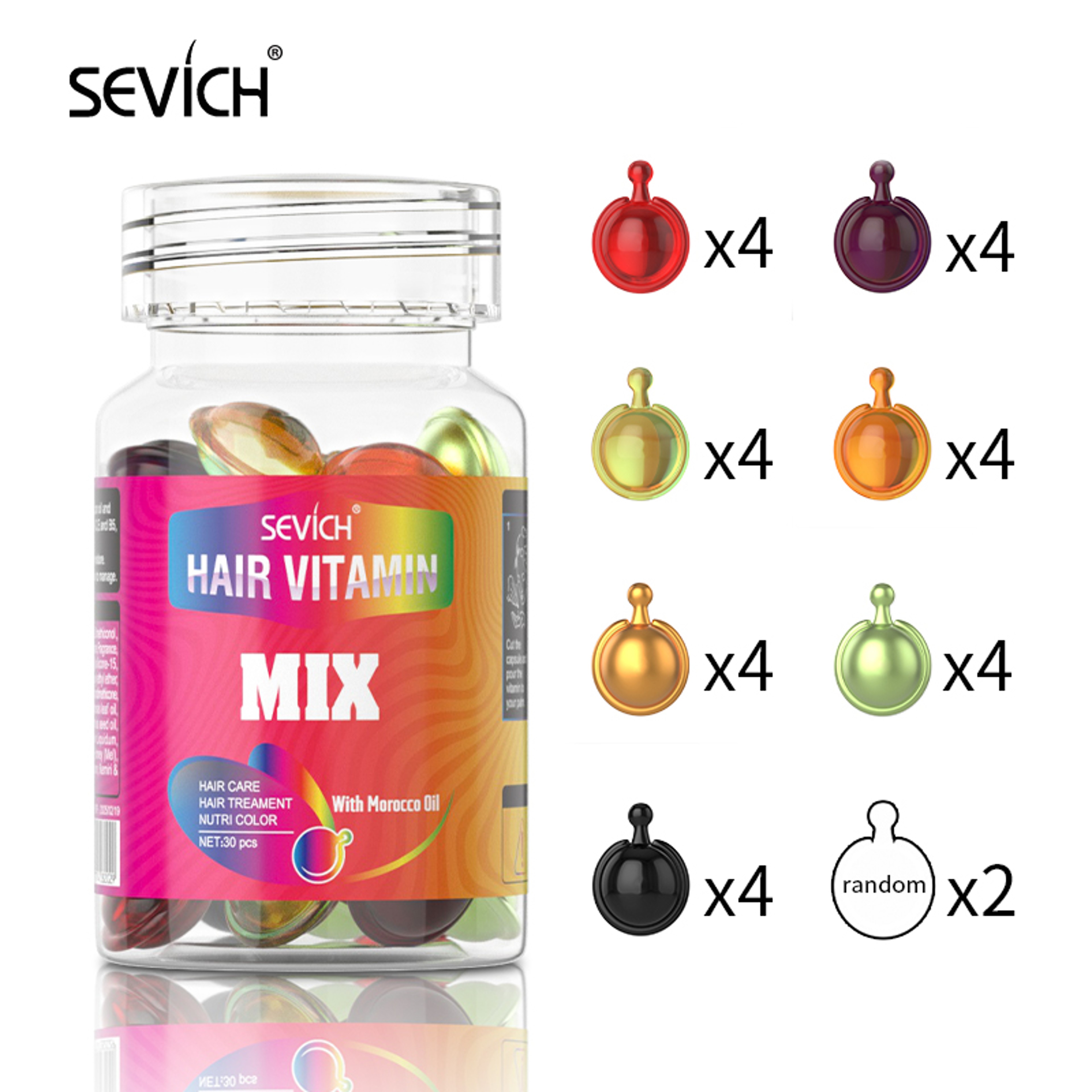 Sevich Mix Hair Vitamin Capsule, Hair Treatment Oil for Damaged Hair, Smooth Hair Care Serum with Keratin Complex – view 6