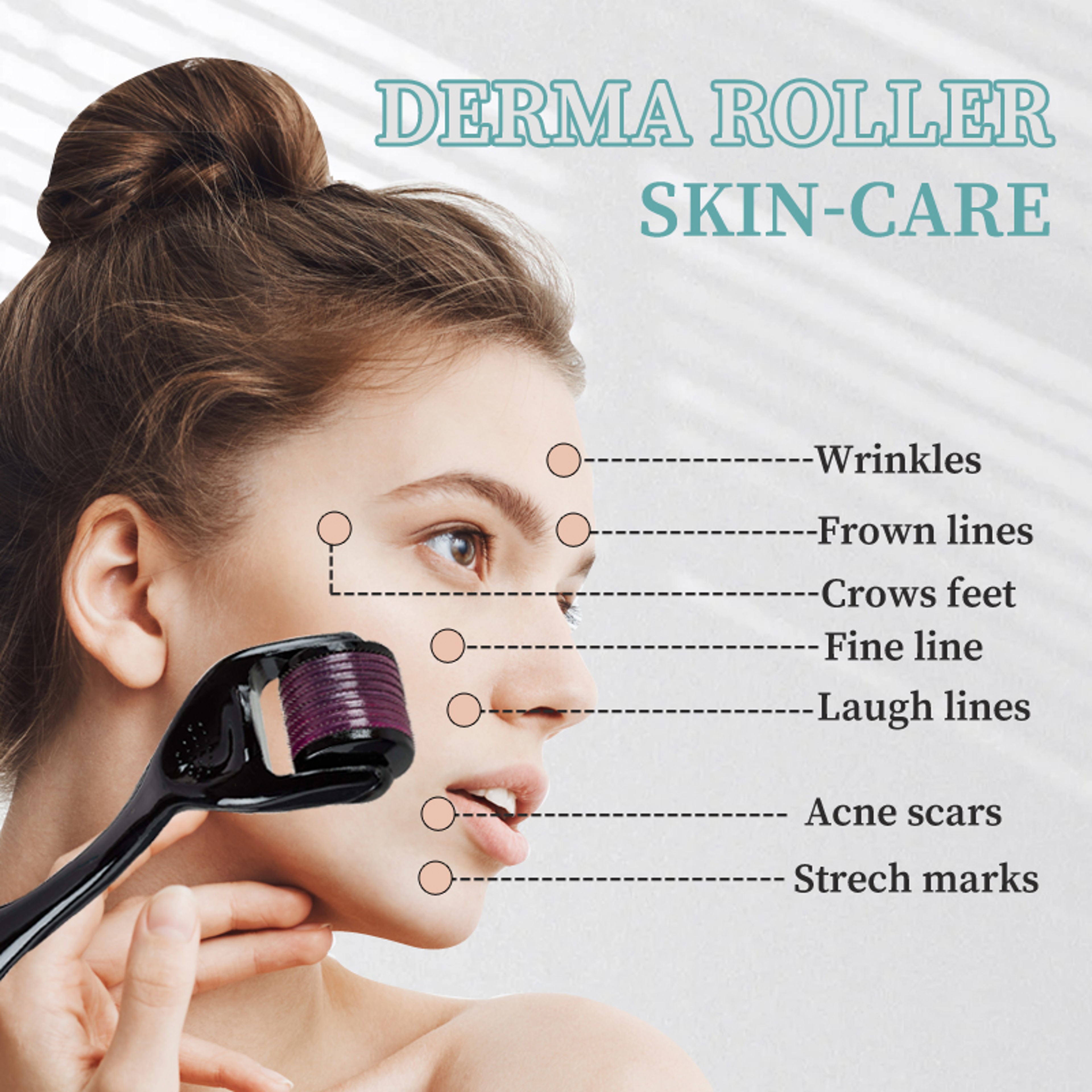 Professional Titanium Micro Needling Roller Derma Roller Dermaroller Hair Regrowth & Beard Growth Therapy – view 5