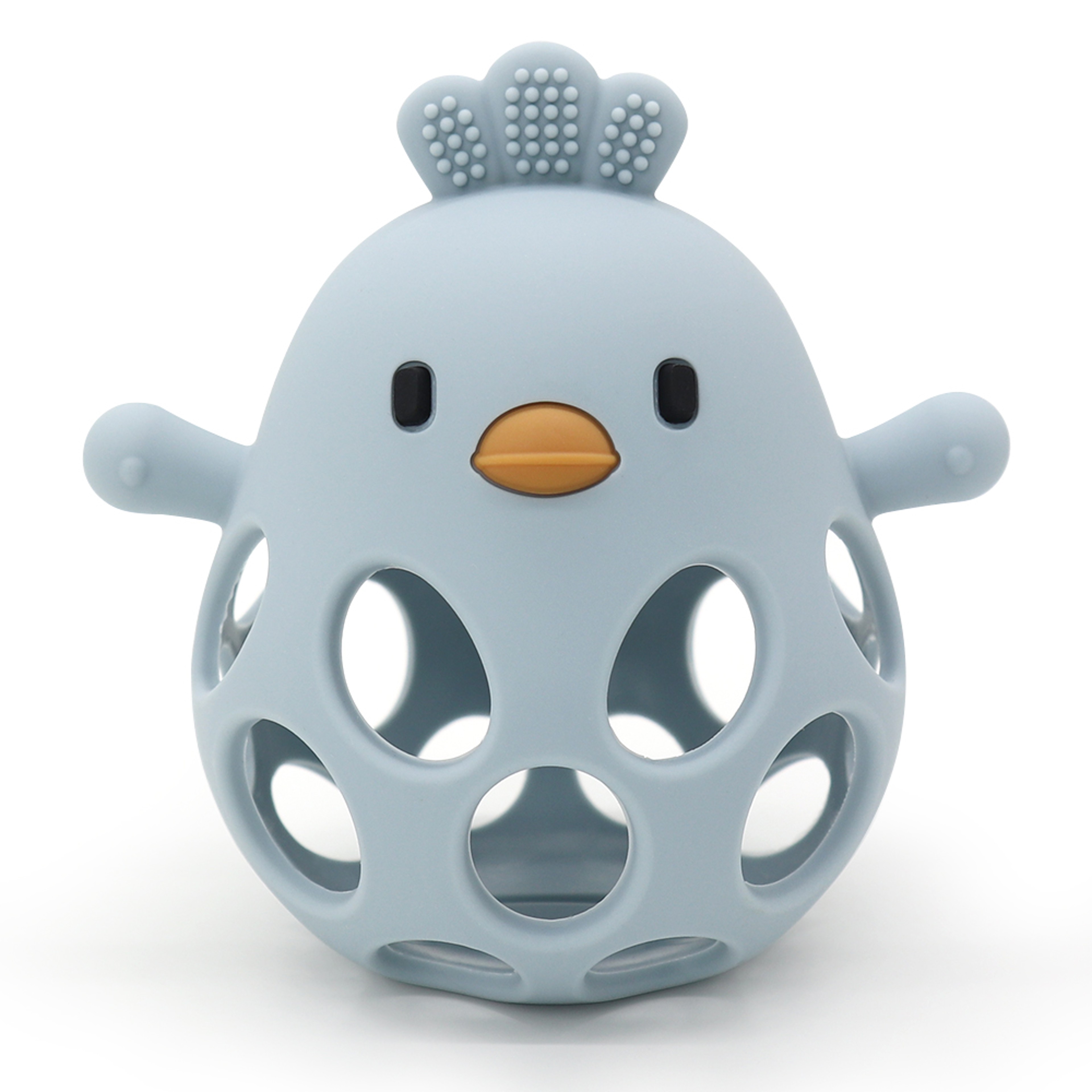 Baby Silicone Teether Toys Cartoon Chick Shape For Chewing Training Hollow Design For Easy Grip Soo 10